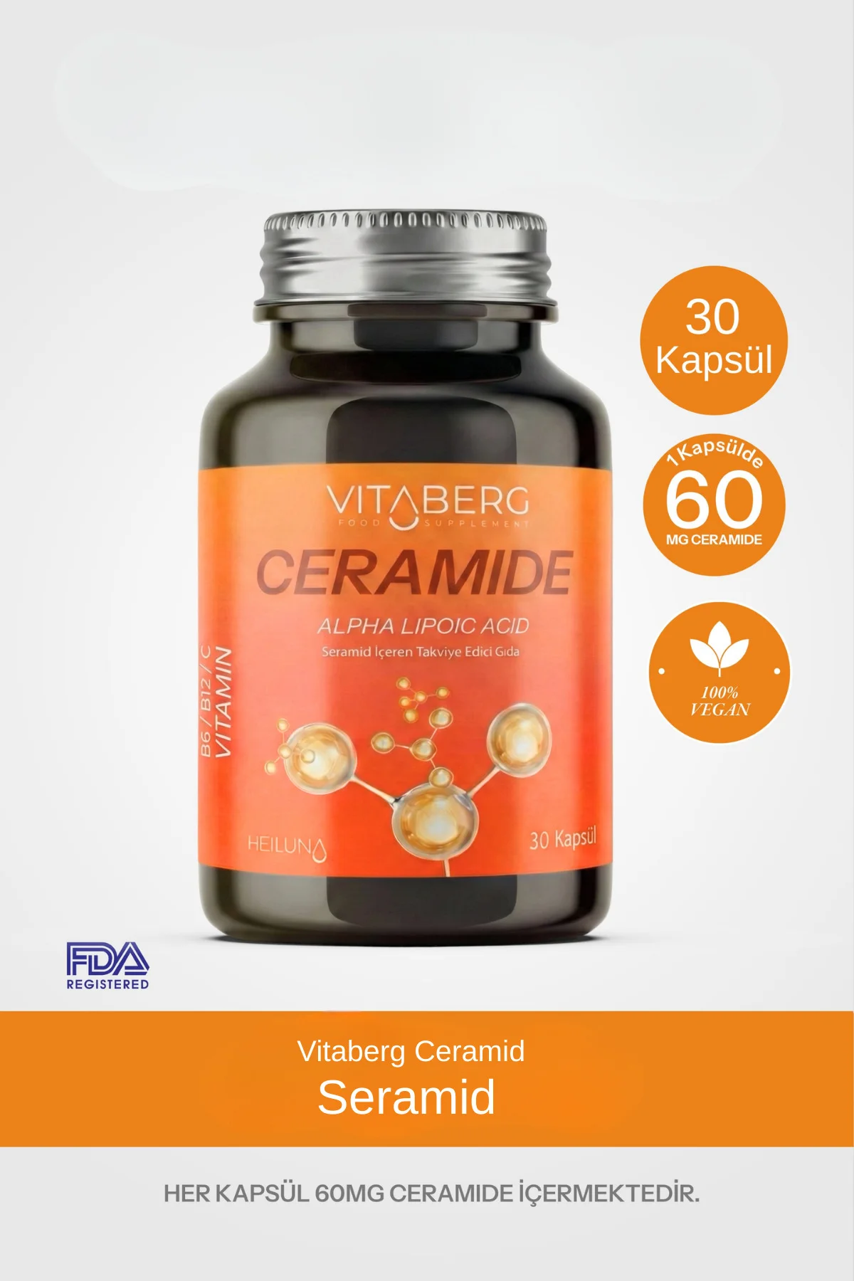 Ceramide 30 Kapsül | Seramid, Alfa Lipoik Asit, Vitamin C, B6 ve  Fiyatı, Yorumları ve Özellikleri