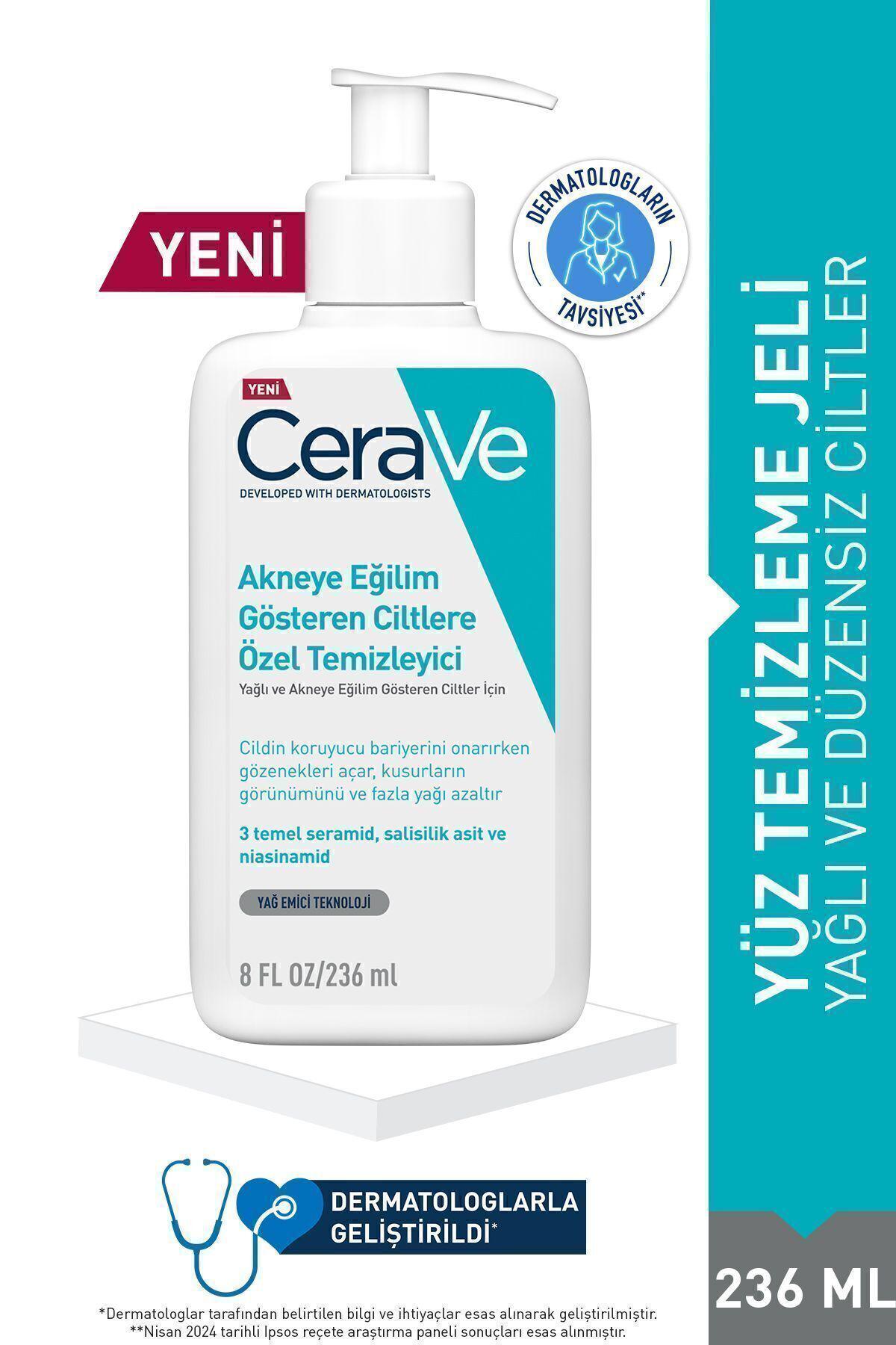Cerave  Akneye Eğilimli Ciltler İçin Özel Temizleyici 236 Ml