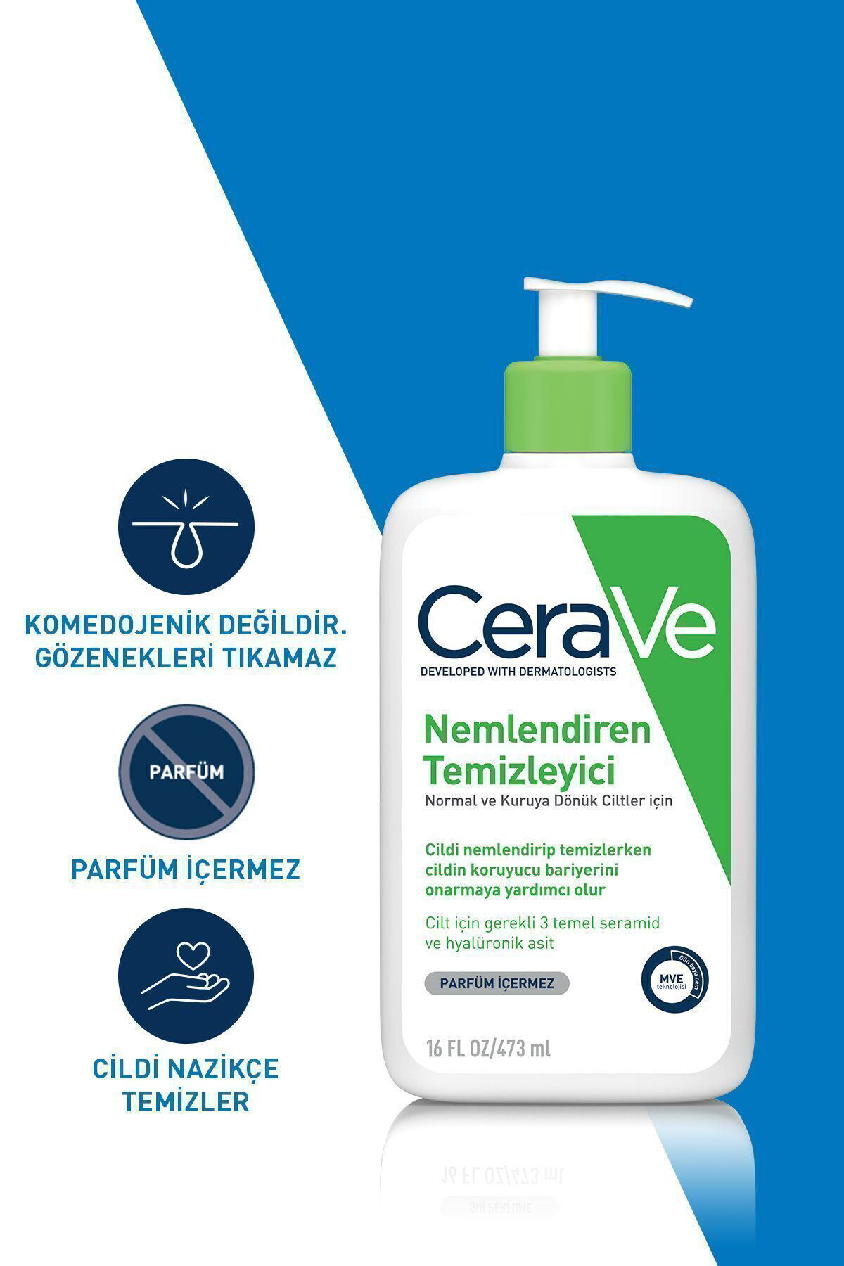 Cerave  Hydrating Cleanser Normal Ve Kuruya Dönük Ciltler İçin Nem