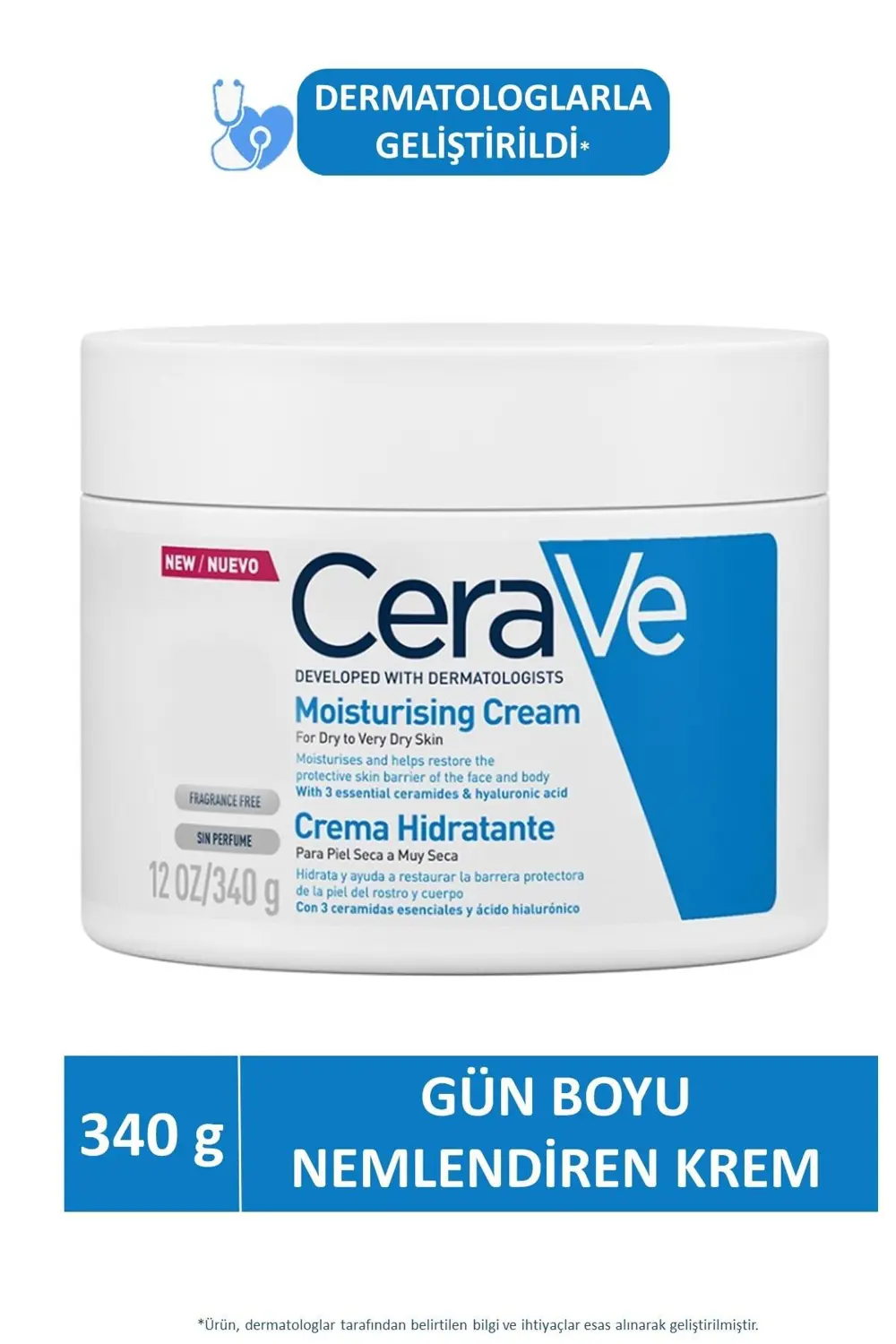 CeraVe Nemlendici Krem Kuru Ciltler Seramid ve Hyalüronik Asit İç