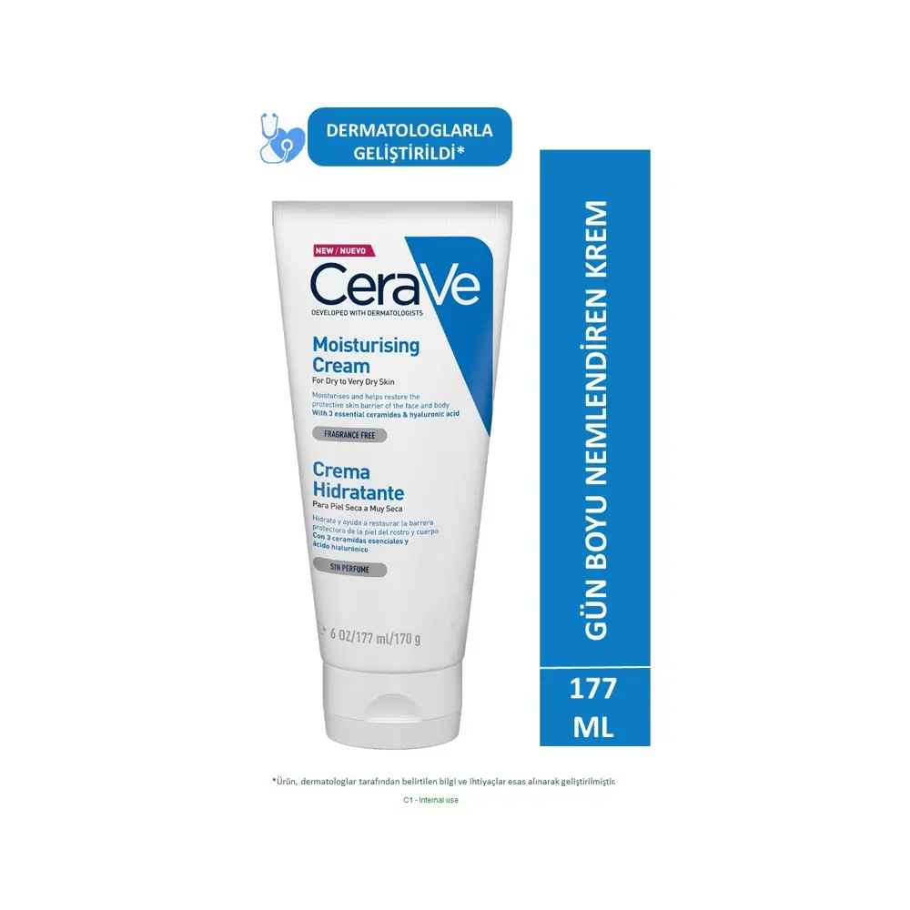 CeraVe Nemlendici Krem Kuru Ciltler Seramid ve Hyalüronik Asit İç