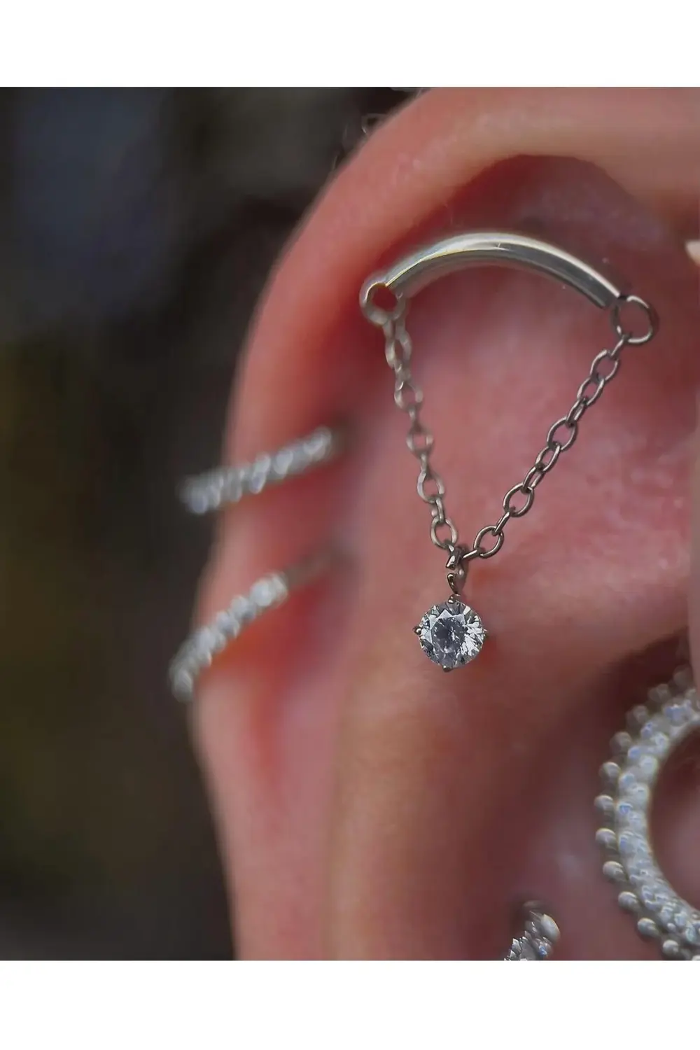 Arescollection Cerrahi Çelik 1 Adet Hidden Helix Flat Helix Lobe Uyumlu Piercing