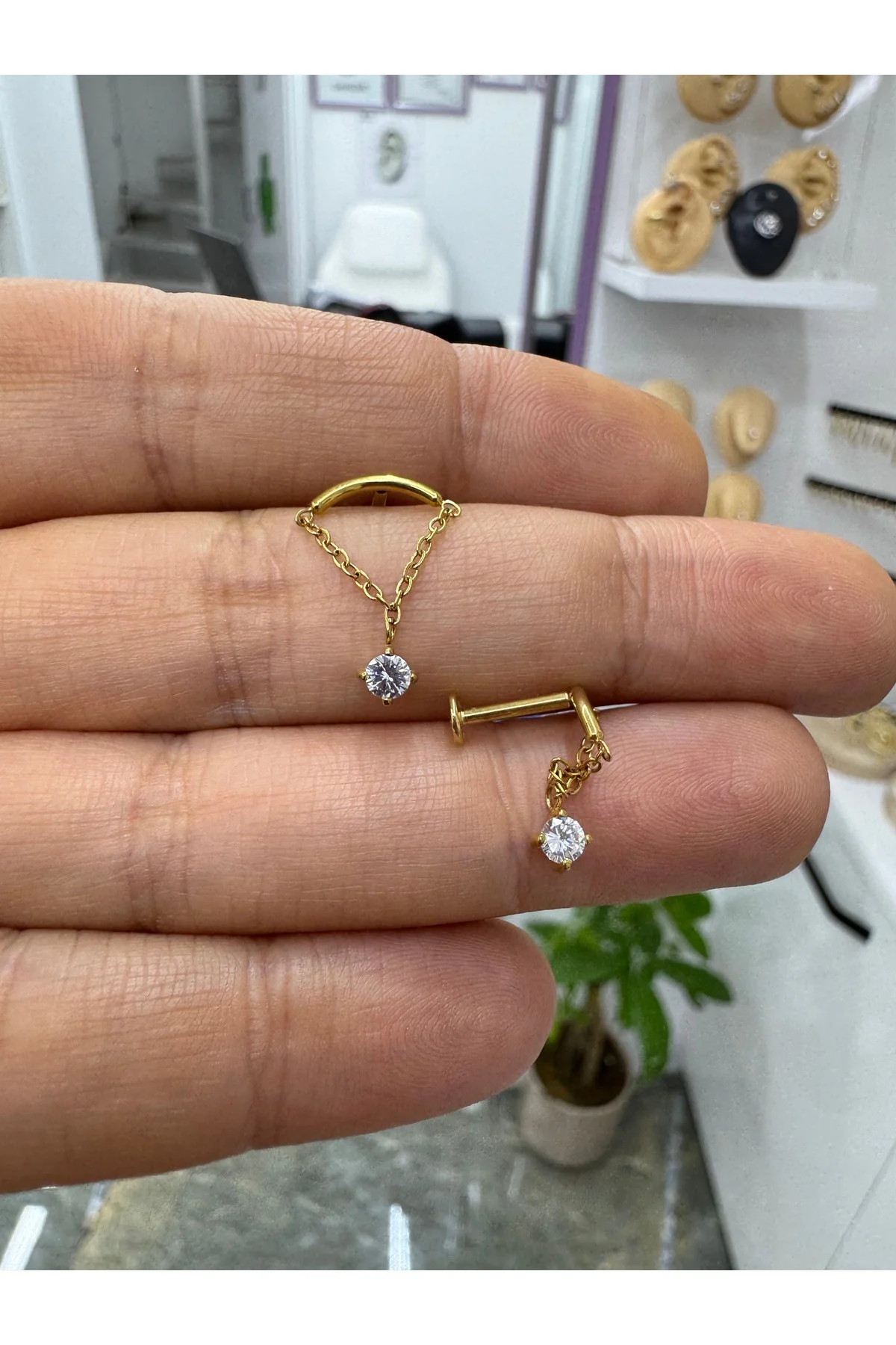 Cerrahi Çelik 1 adet hidden helix flat helix lobe uyumlu piercing