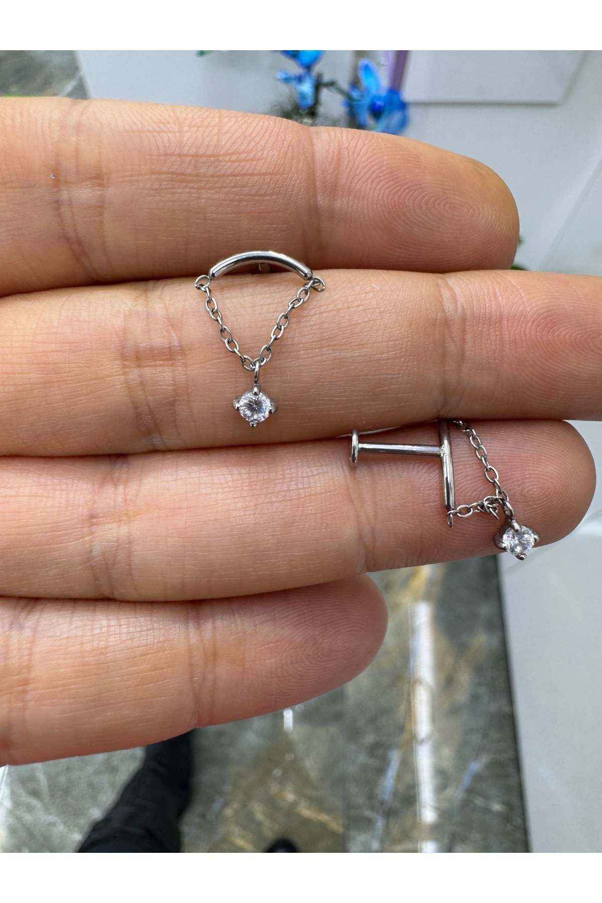 Arescollection Cerrahi Çelik 1 Adet Hidden Helix Flat Helix Lobe Uyumlu Piercing