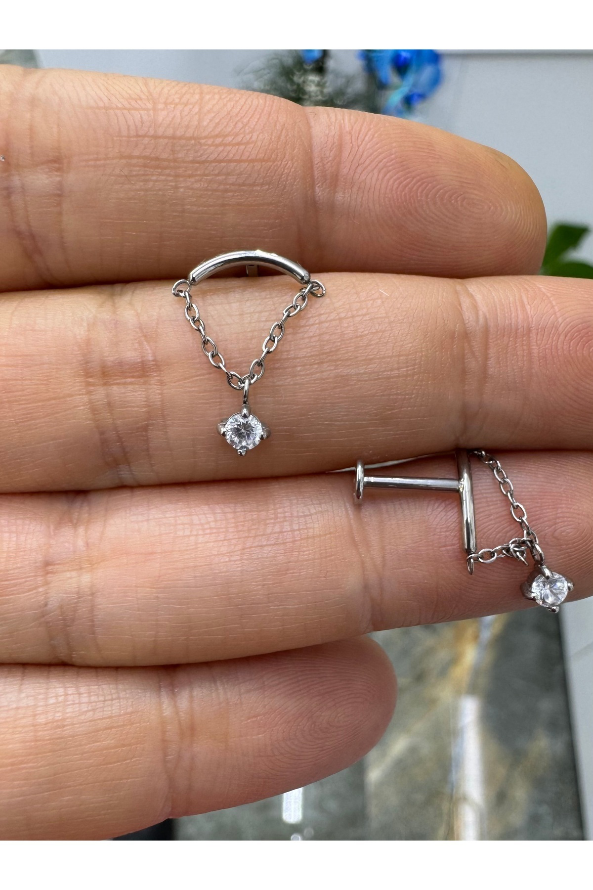 Arescollection Cerrahi Çelik 1 Adet Hidden Helix Flat Helix Lobe Uyumlu Piercing