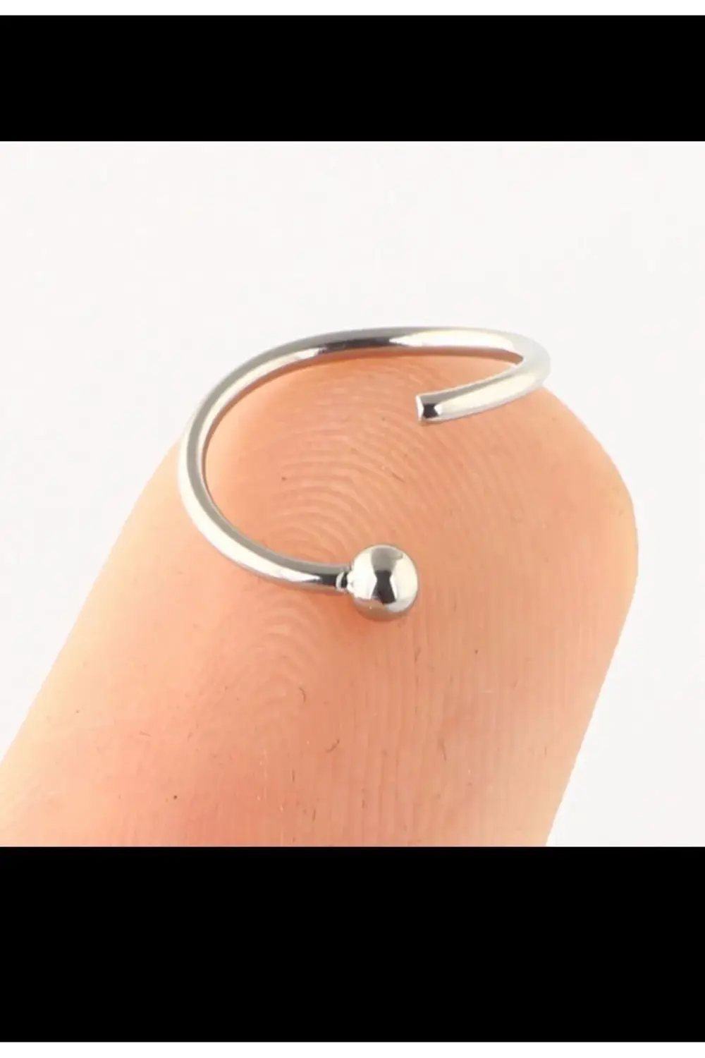 Arescollection Cerrahi Çelik 2 Adet İnce Halka Piercing