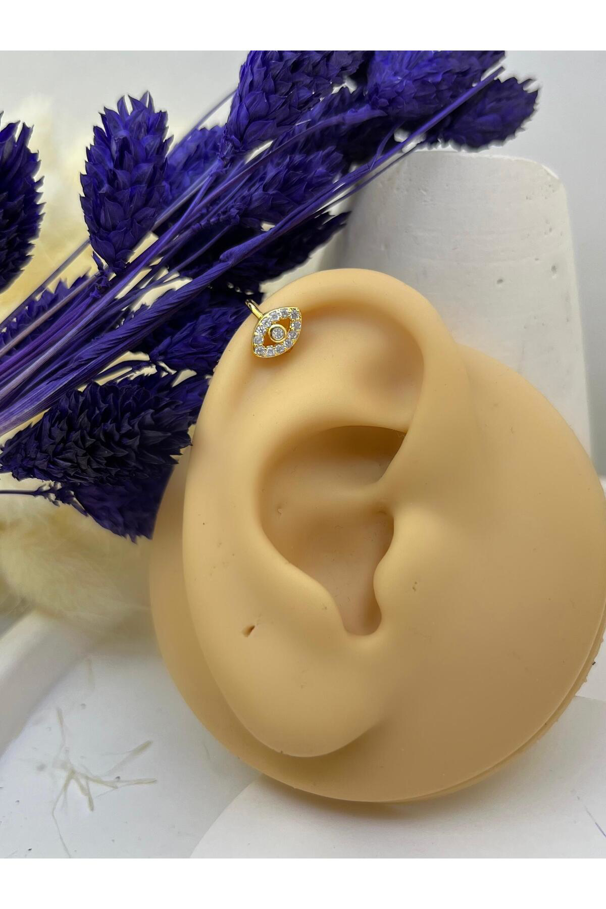 Arescollection Cerrahi Çelik Burun Helix Kikirdak Uyumlu Zirkon Taşli Halka Hizm