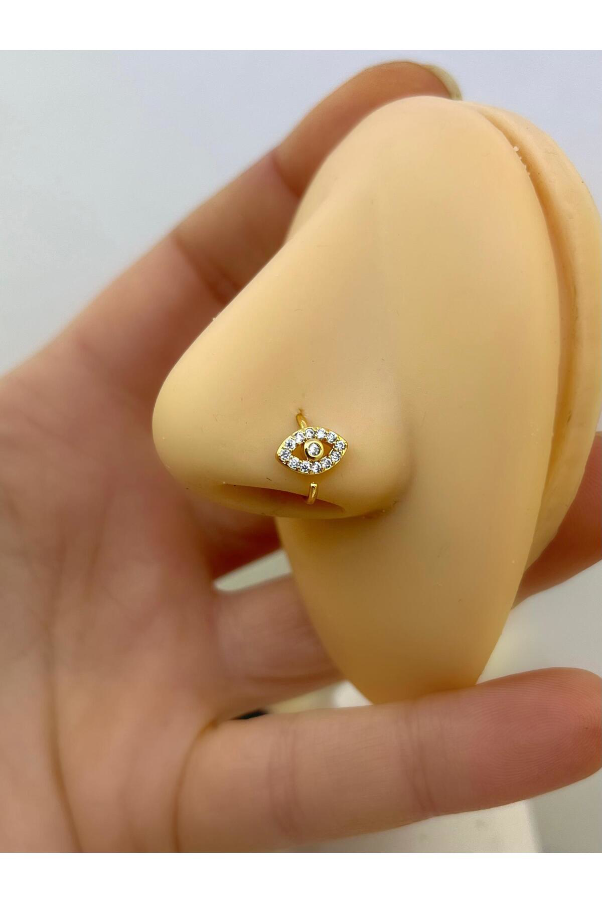 Arescollection Cerrahi Çelik Burun Helix Kikirdak Uyumlu Zirkon Taşli Halka Hizm