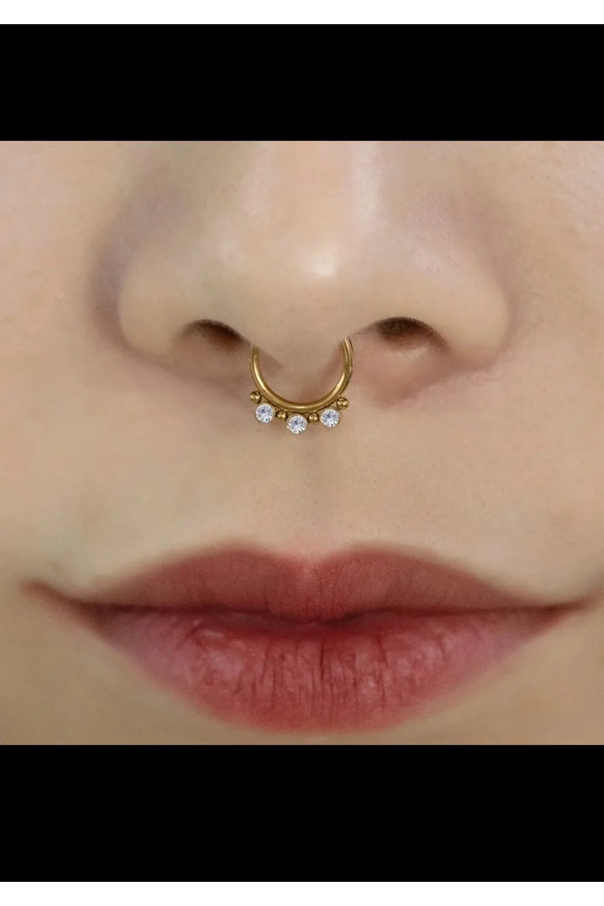 Cerrahi Çelik Delik Gerektirmeyen Sıkıştırma Fake Sahte Burun Septum Piercing
