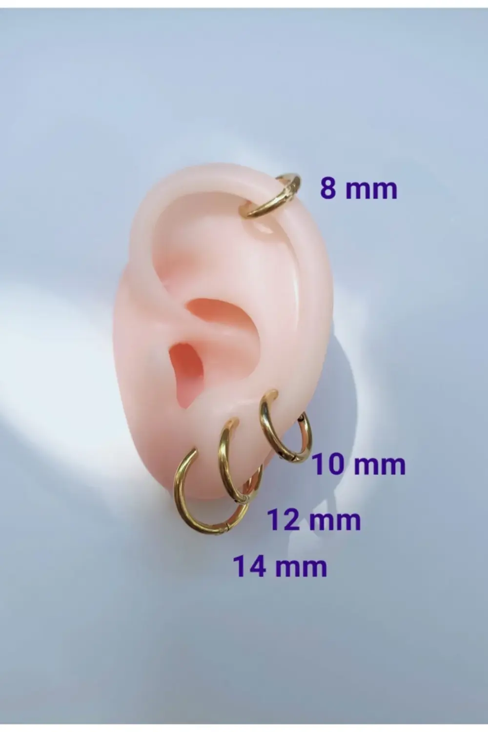 Arescollection Cerrahi Çelik Gold Halka Küpe