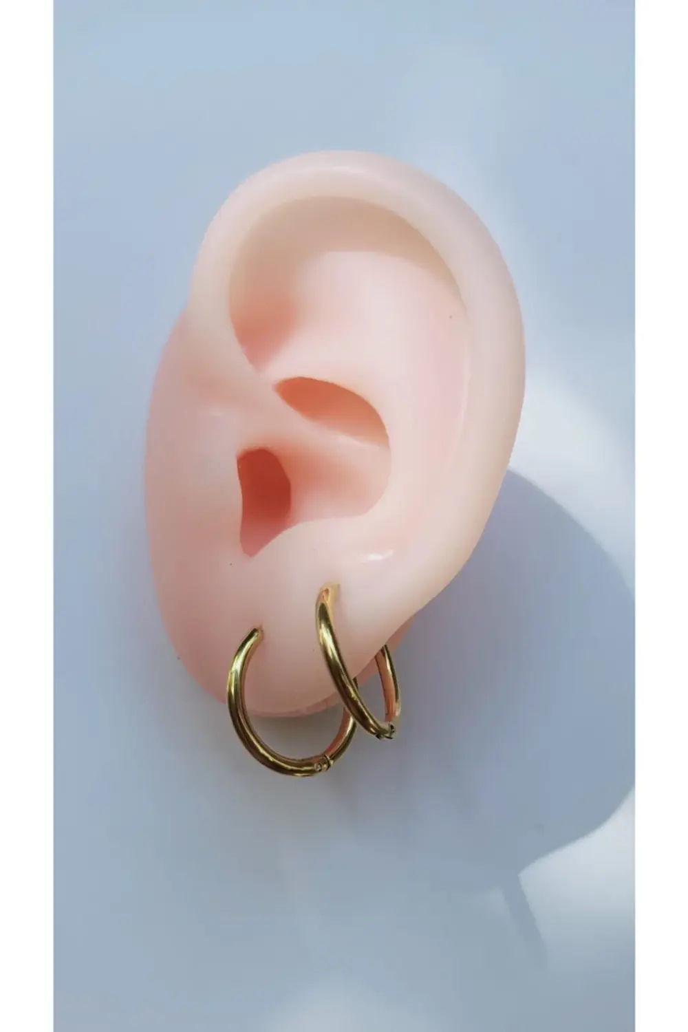 Arescollection Cerrahi Çelik Gold Halka Küpe