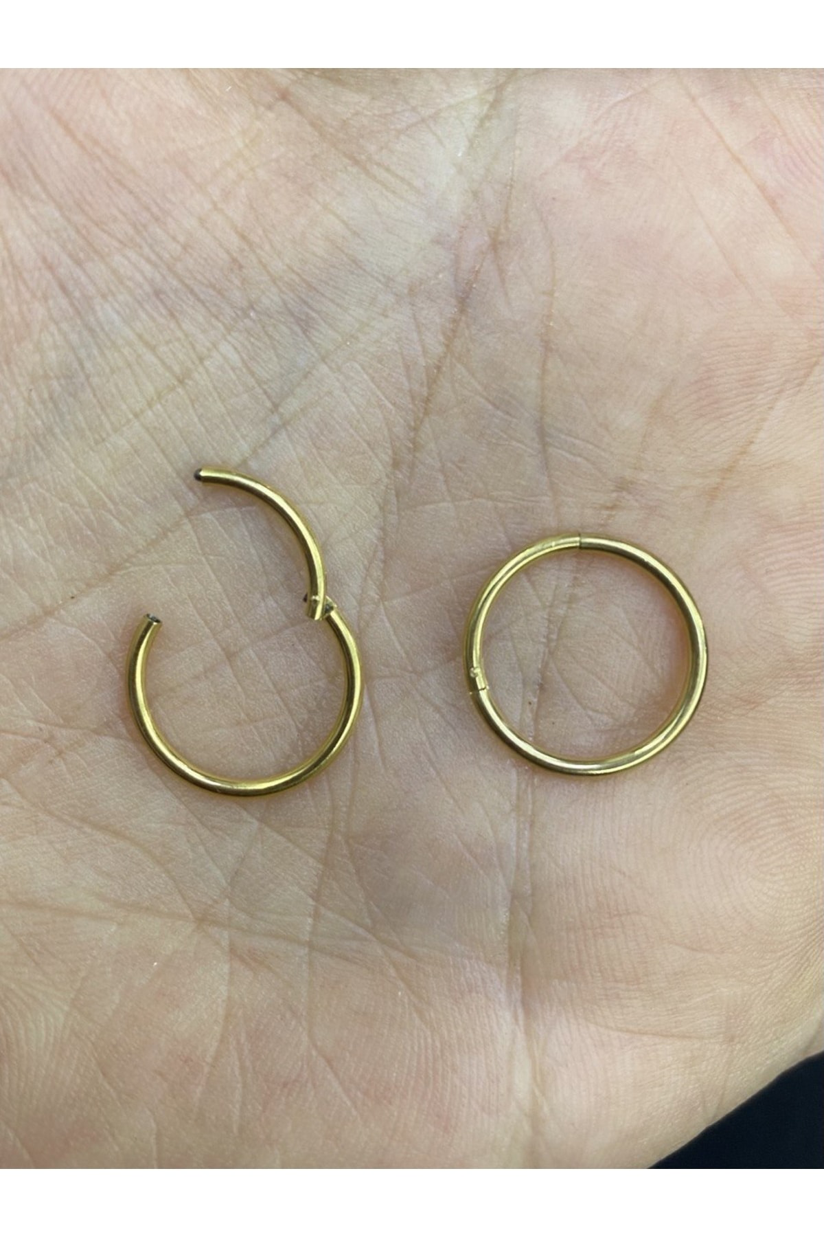 Cerrahi Çelik Gold Renk Halka Conch Piercing