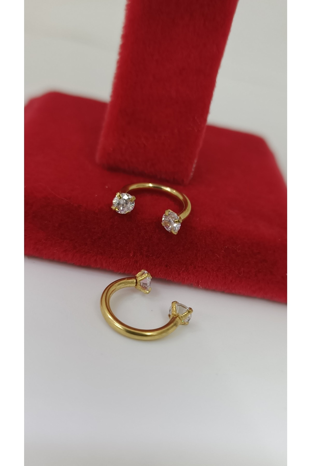 Cerrahi Çelik Gold Yarım Halka Piercing