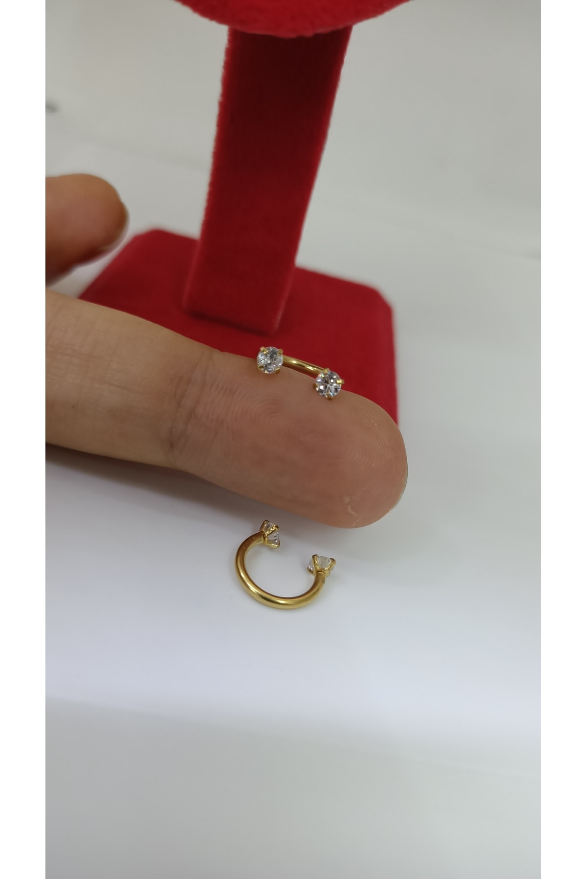 Cerrahi Çelik Gold Yarım Halka Piercing