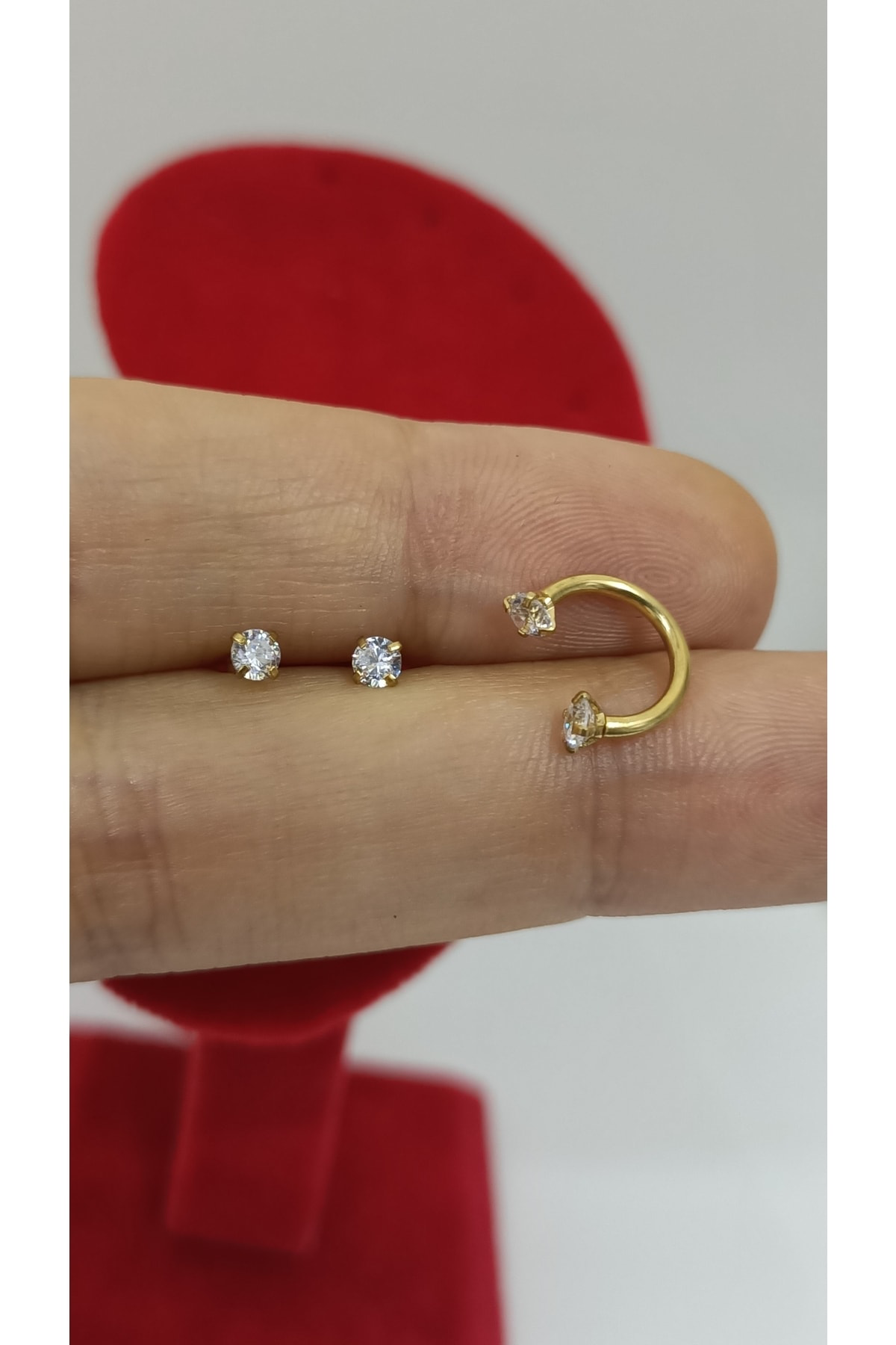Cerrahi Çelik Gold Yarım Halka Piercing