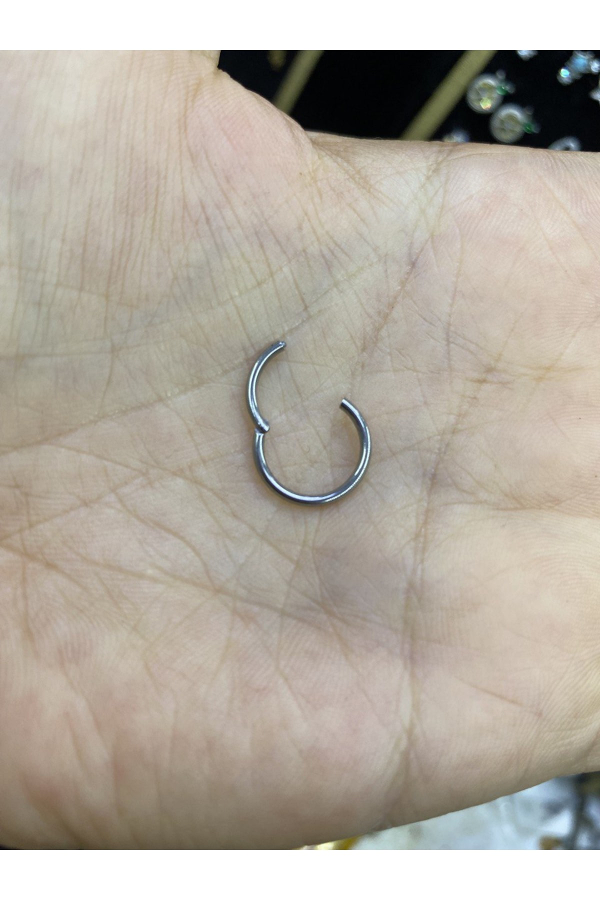 Cerrahi Çelik Gümüş Renk Halka Conch Piercing