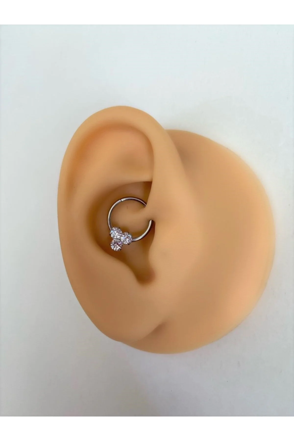 Cerrahi Çelik Gümüş Renk Daith Rook Kıkırdak Piercingi