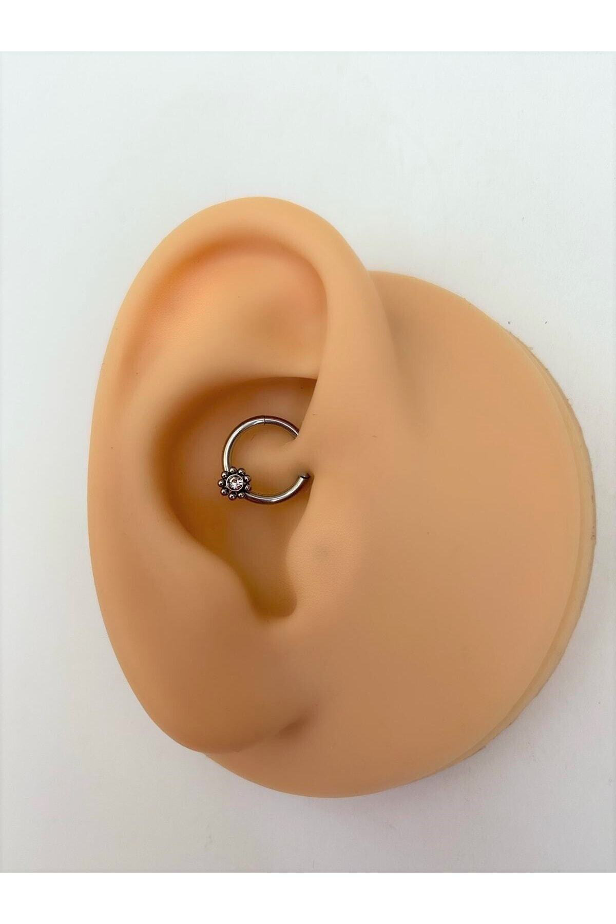 Cerrahi Çelik Gümüş Renk Daith Rook Conch Kıkırdak Piercingi