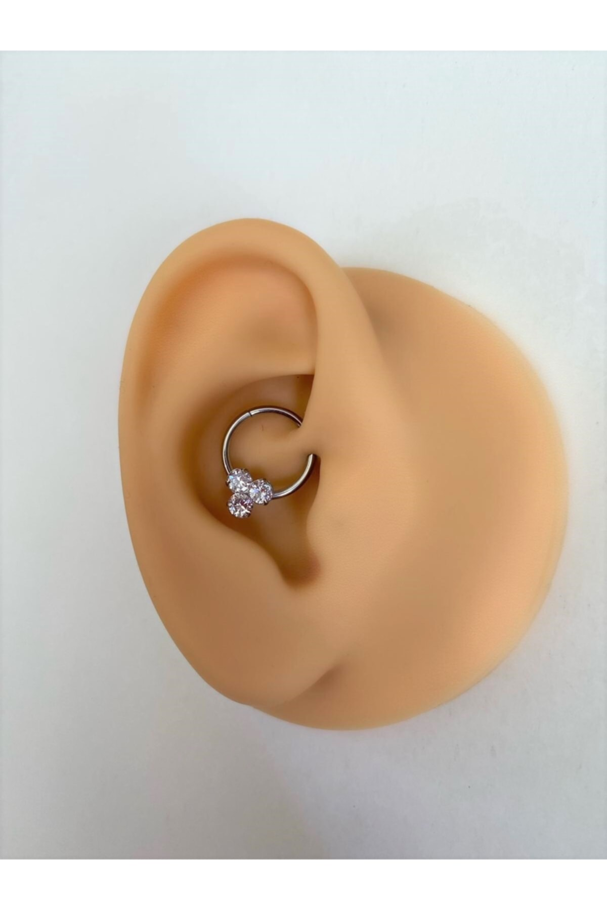 Cerrahi Çelik Gümüş Renk Daith Rook Kıkırdak Piercingi