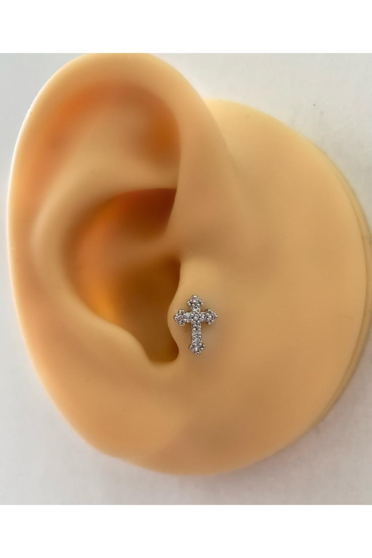Cerrahi Çelik Haç Tragus Kıkırdak Piercing