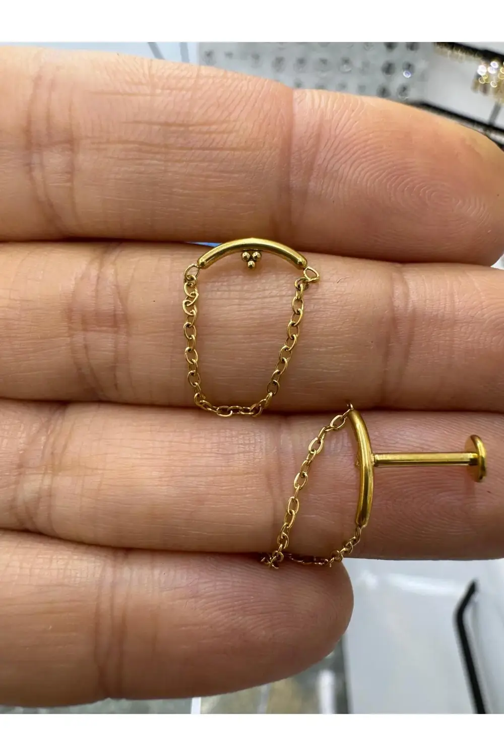 Cerrahi Çelik Hidden helix lobe helix flat uyumlu 1 adet piercing