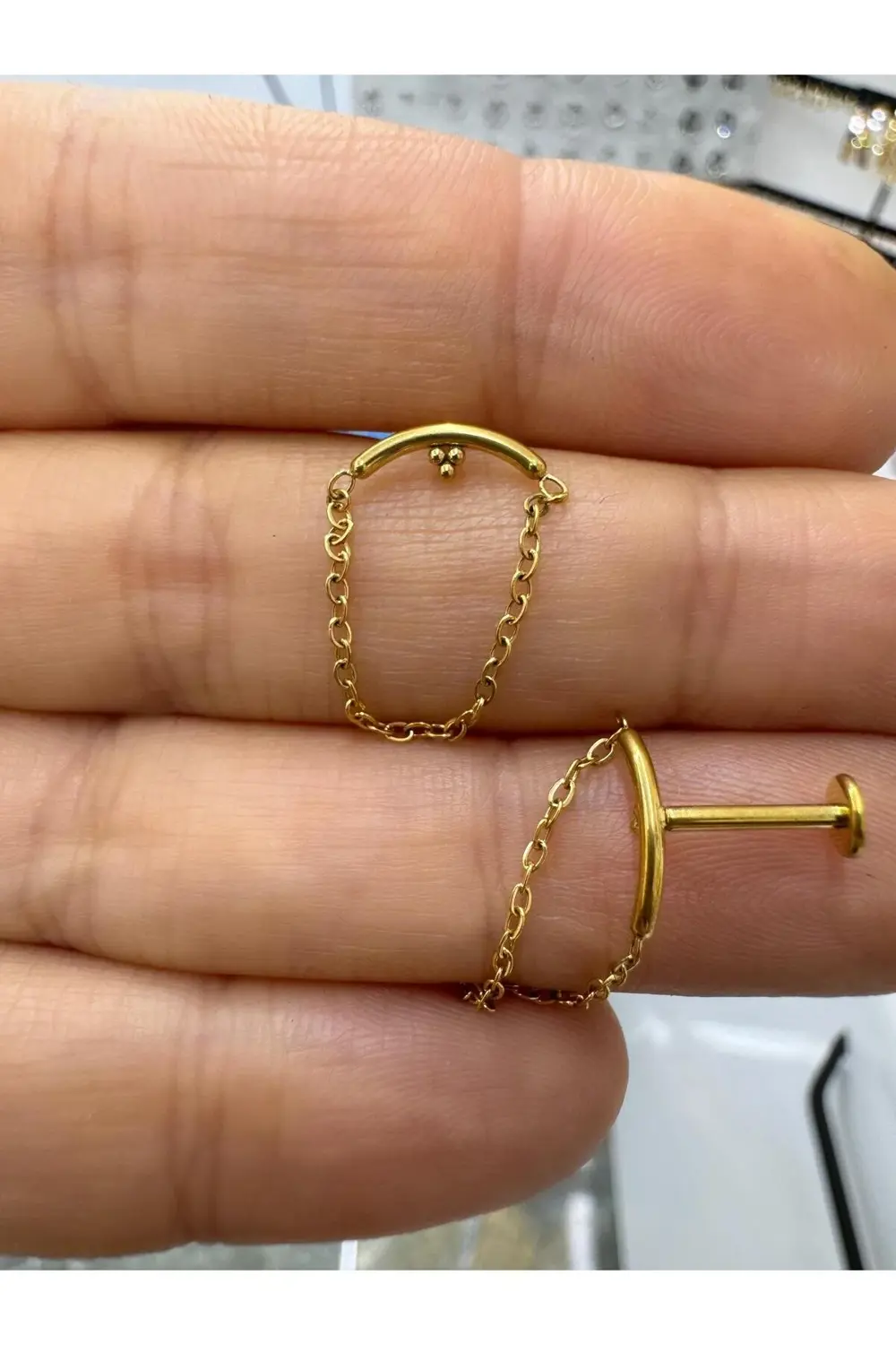 Cerrahi Çelik Hidden helix lobe helix flat uyumlu 1 adet piercing