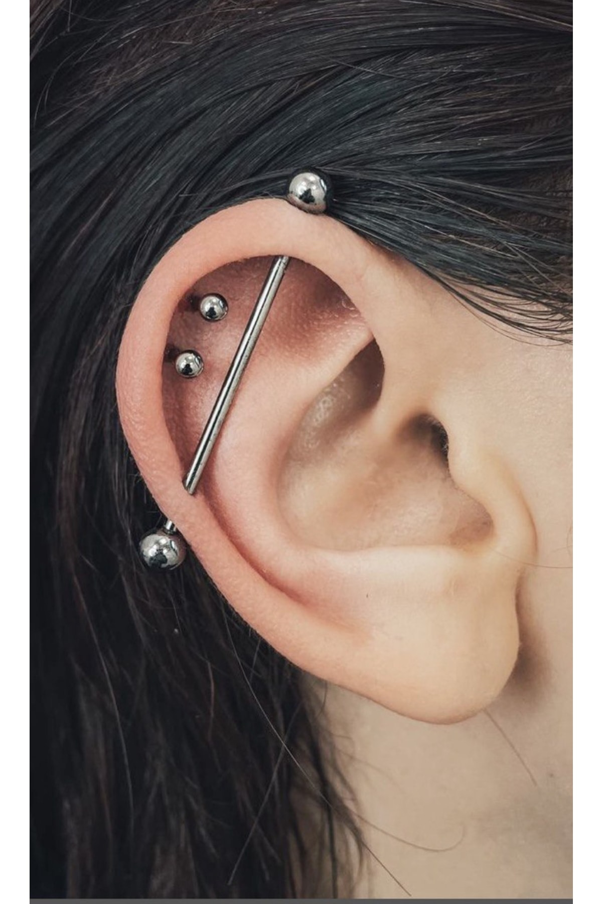 Cerrahi Çelik Industrial Köprü Piercing
