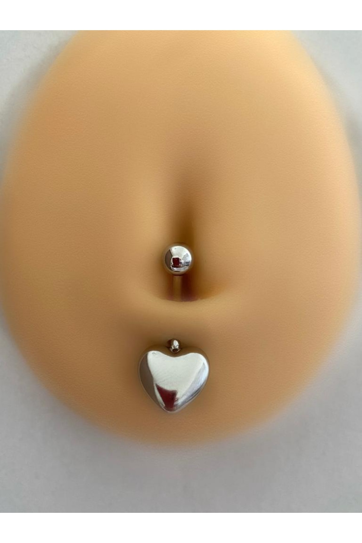Arescollection Cerrahi Çelik Kalp Göbek Piercingi