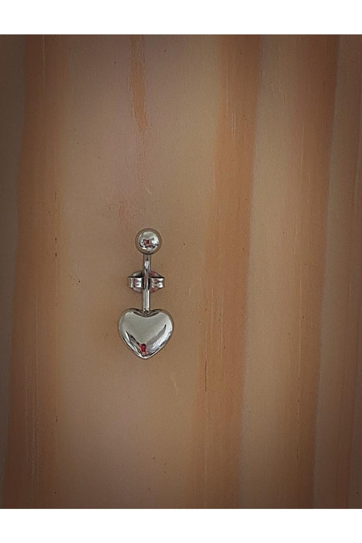 Arescollection Cerrahi Çelik Kalp Göbek Piercingi