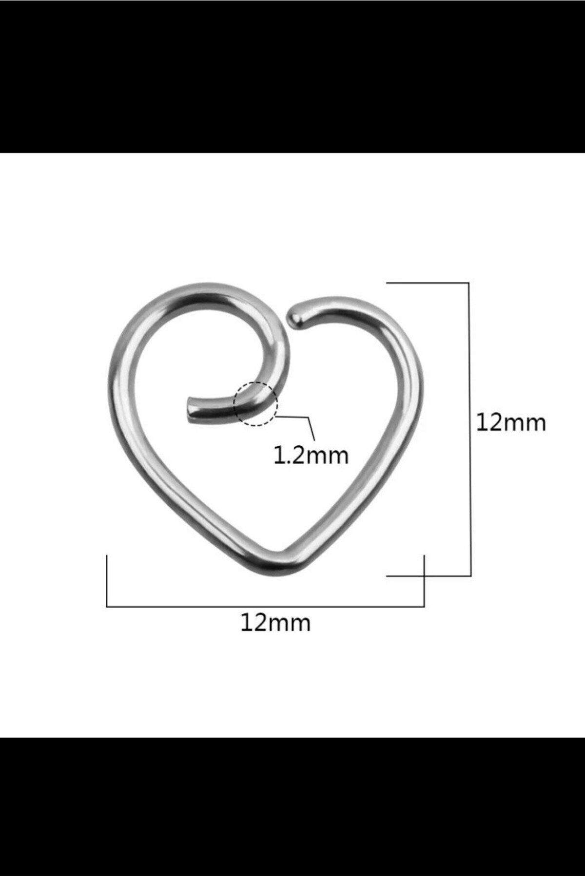 cerrahi çelik kalp model daith lobe uyumlu piercing