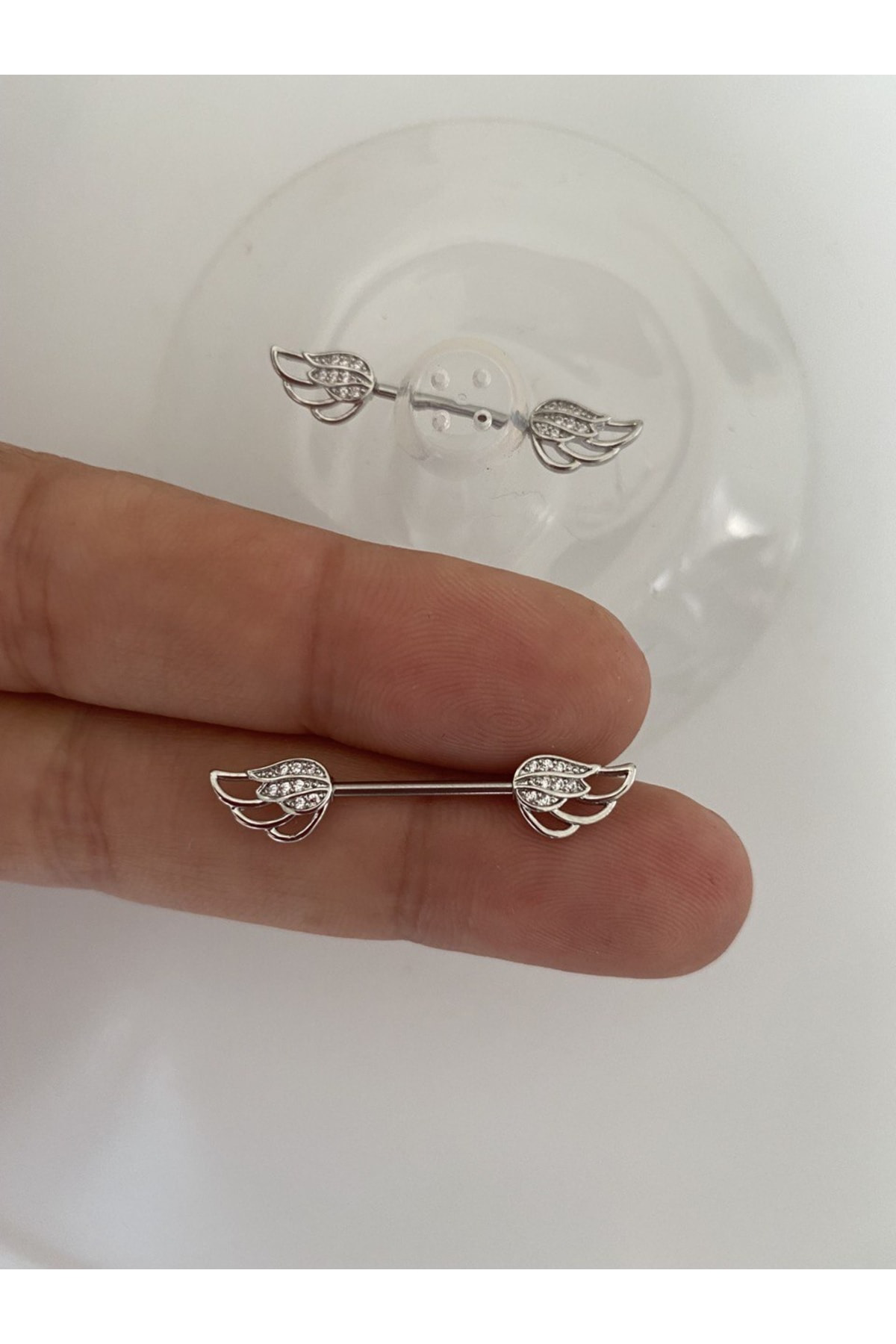 Cerrahi Çelik Nipple Göğüs Piercing