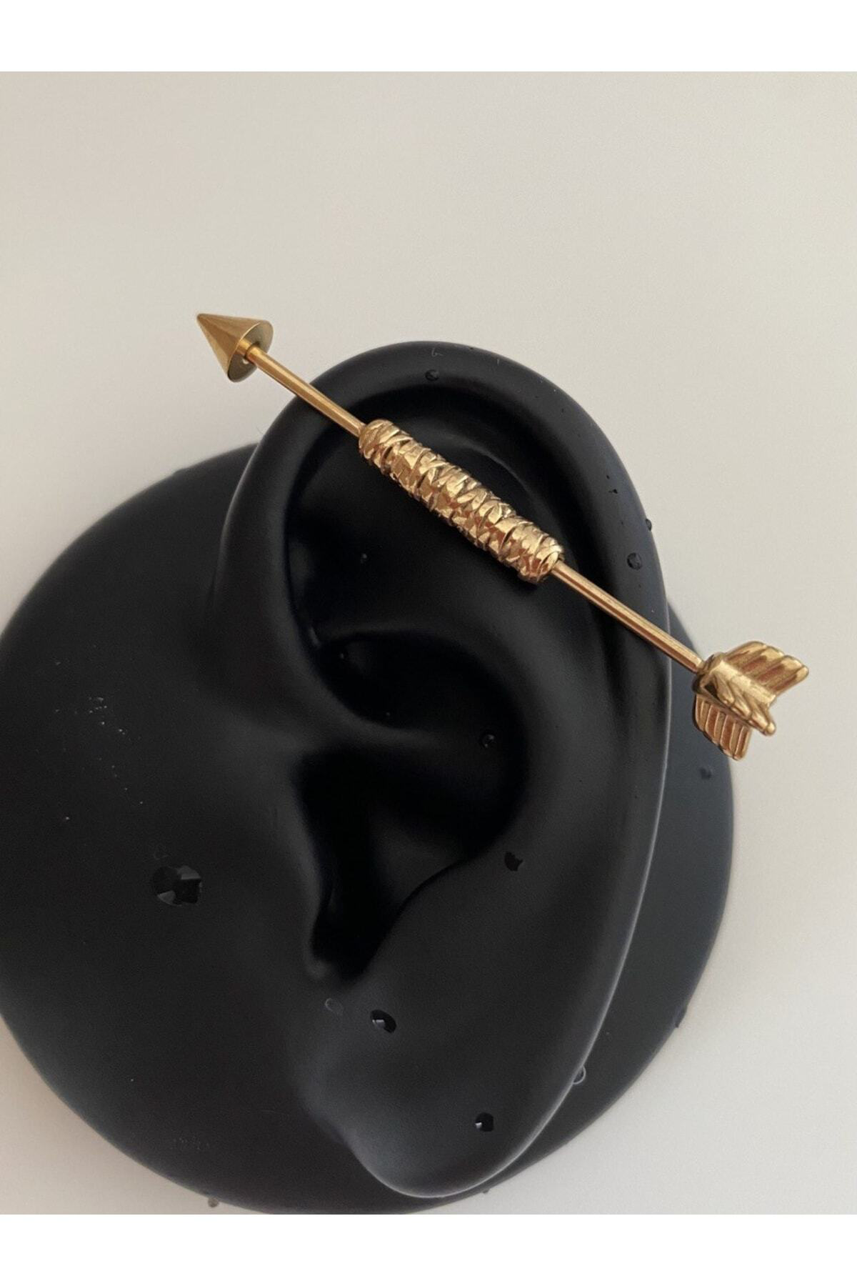 Cerrahi Çelik Ok Model Industrial Köprü Piercing