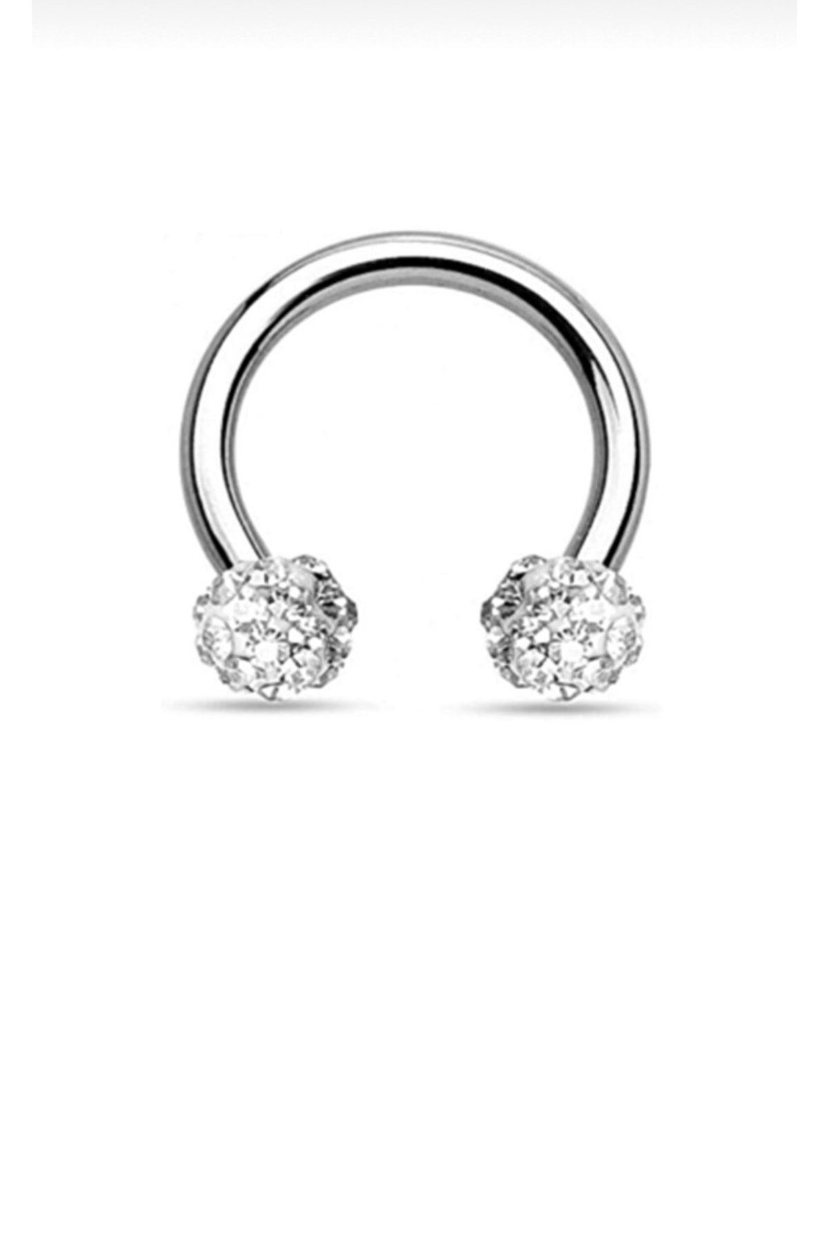 İnci Aksesuar Cerrahi Çelik Piercing Taşlı(2 Adet),Kıkırdak,Tragus,Helix