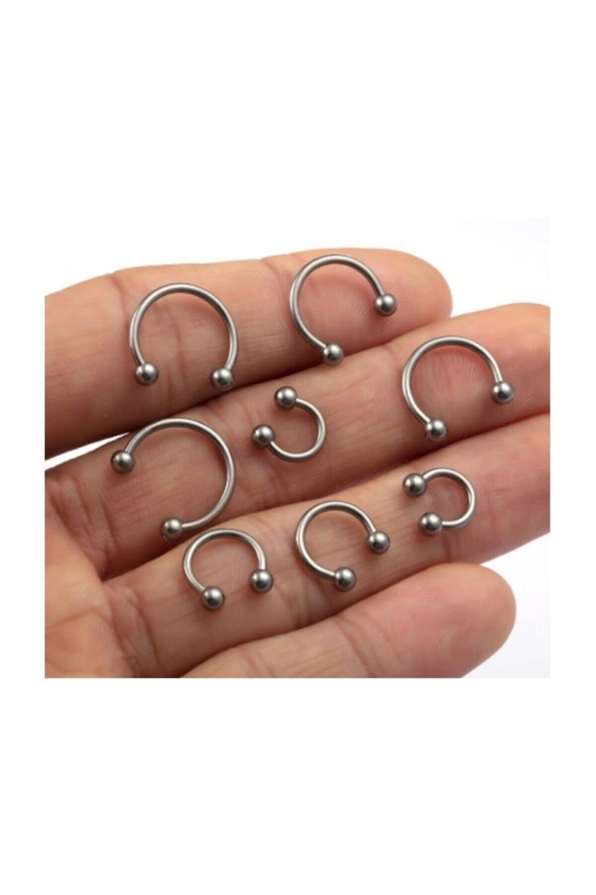 Cerrahi Çelik Piercing Kulak-Burun-Kıkırdak-Septum ( İç Çap  6 mm