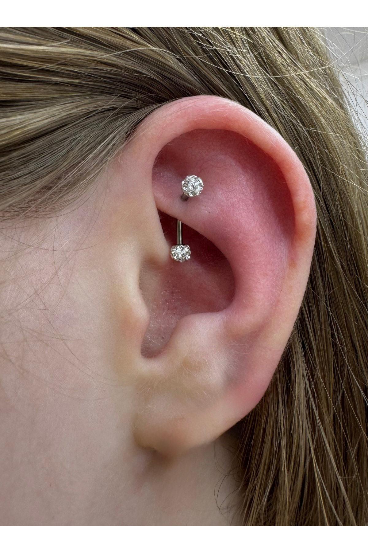 Cerrahi Çelik Taşlı Rook,kaş,kıkırdak Piercingi