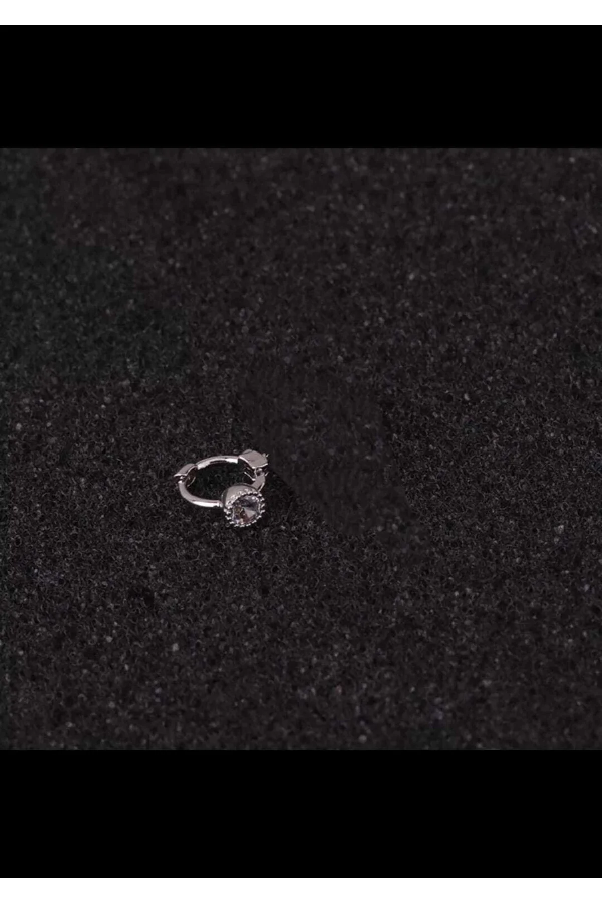 Cerrahi Çelik Tek Taş Mini Halka Tragus Piercingi