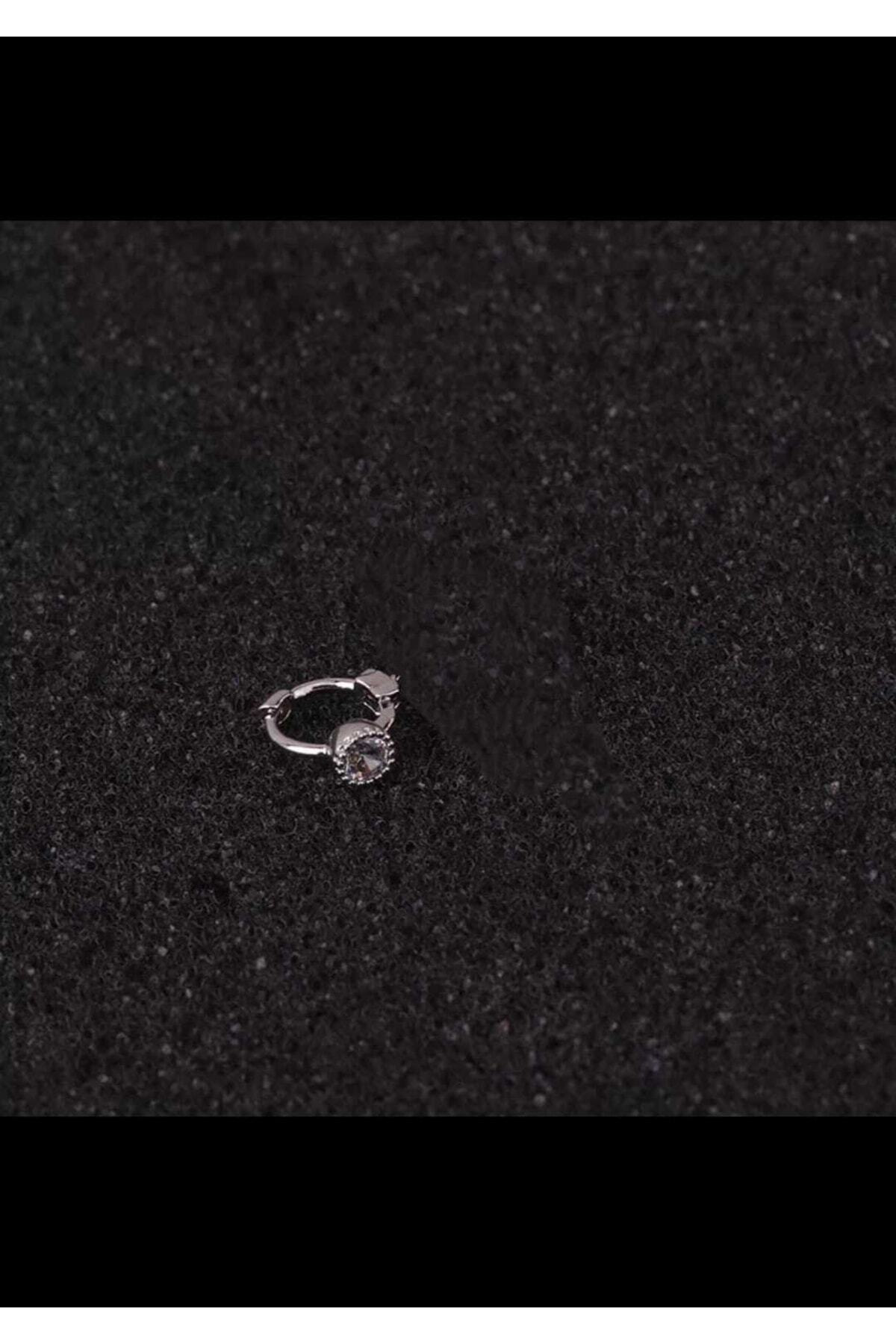 Cerrahi Çelik Tek Taş Mini Halka Tragus Piercingi