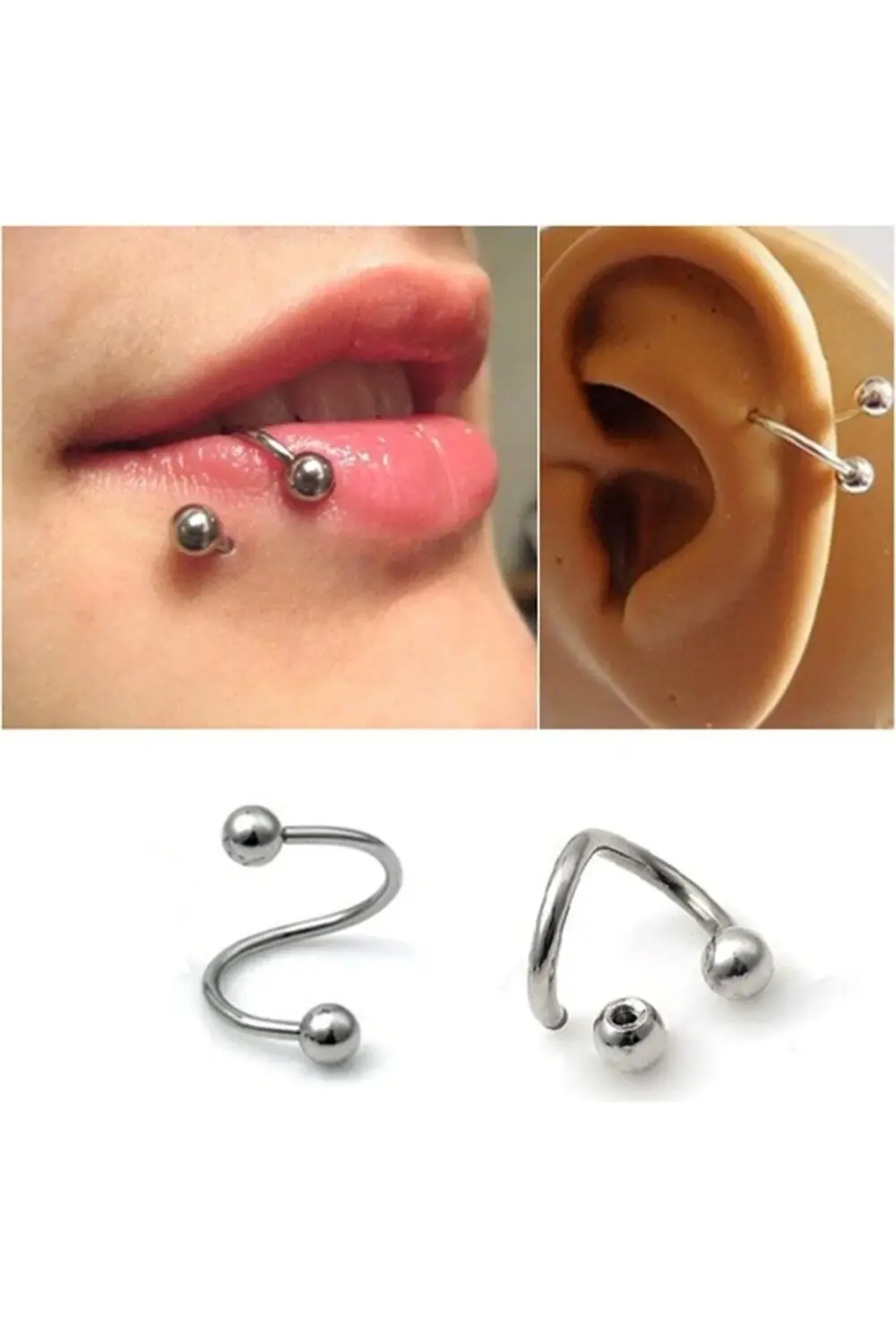 Cerrahi Çelik Tragus - Helix Piercing (6mm) Gümüş Renk