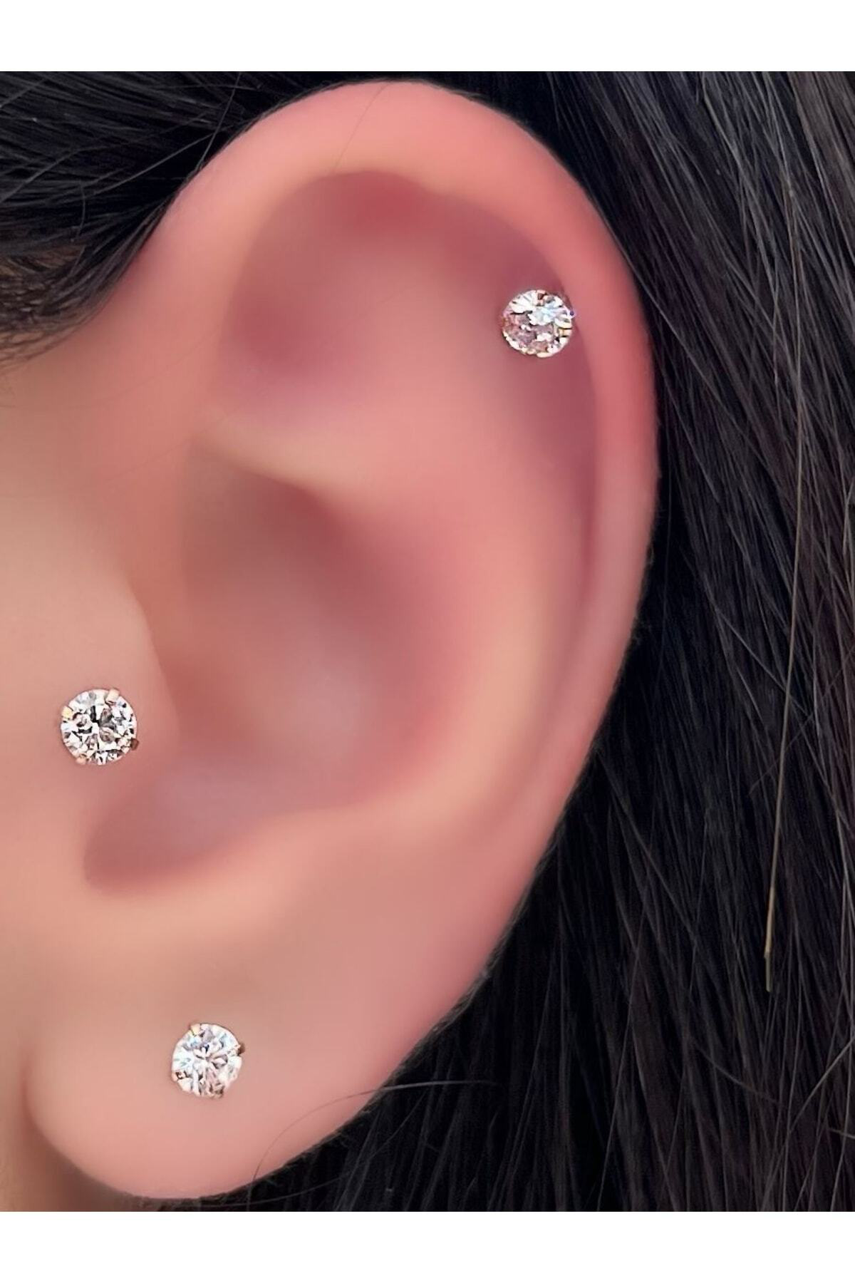 Cerrahi Çelik Tragus Helix Kıkırdak Piercing Küpe
