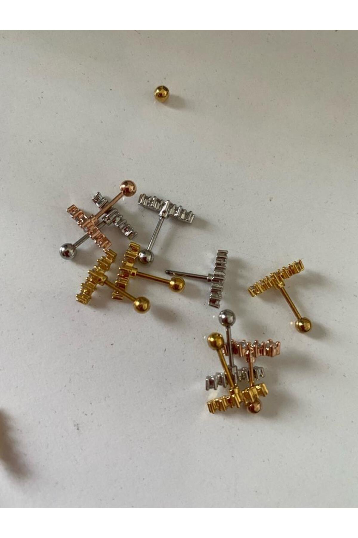 Cerrahi Çelik Tragus Helix Kıkırdak Piercingi