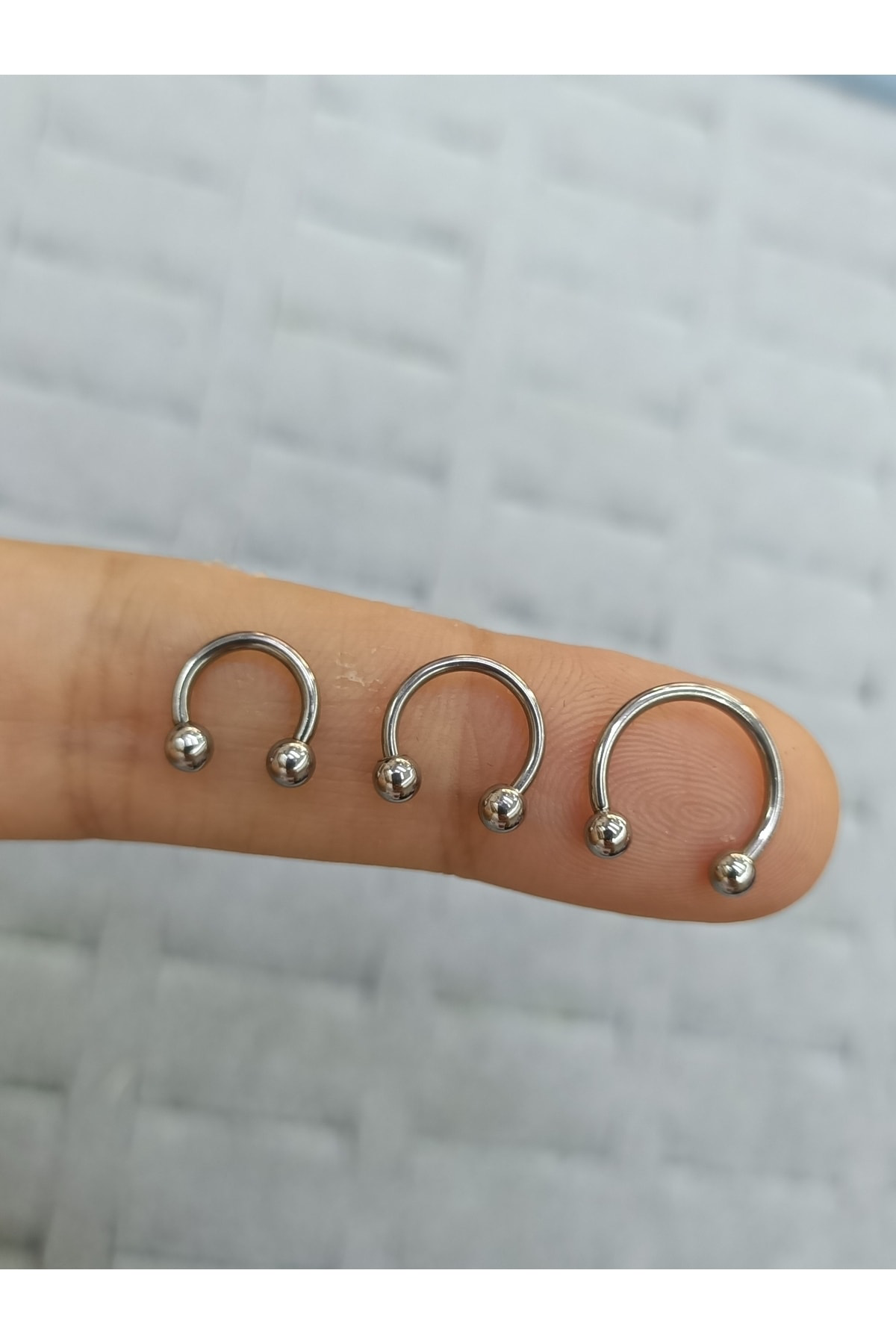 Arescollection Cerrahi Çelik Yarım Halka Kulak,Burun,Kaş,Tragus,Kıkırdak Uyumlu