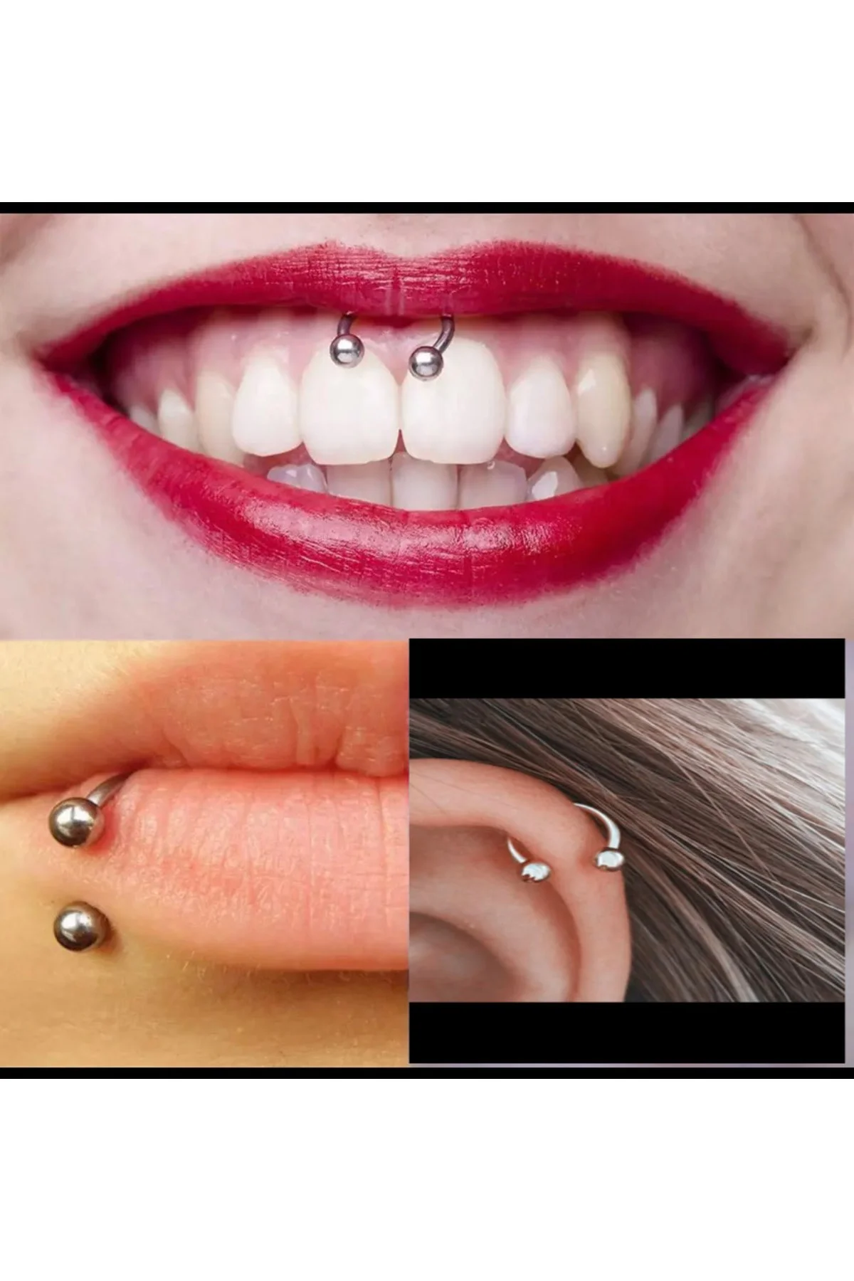 Cerrahi Çelik Yarım Halka Kulak,burun,kaş,tragus,kıkırdak Uyumlu Piercing