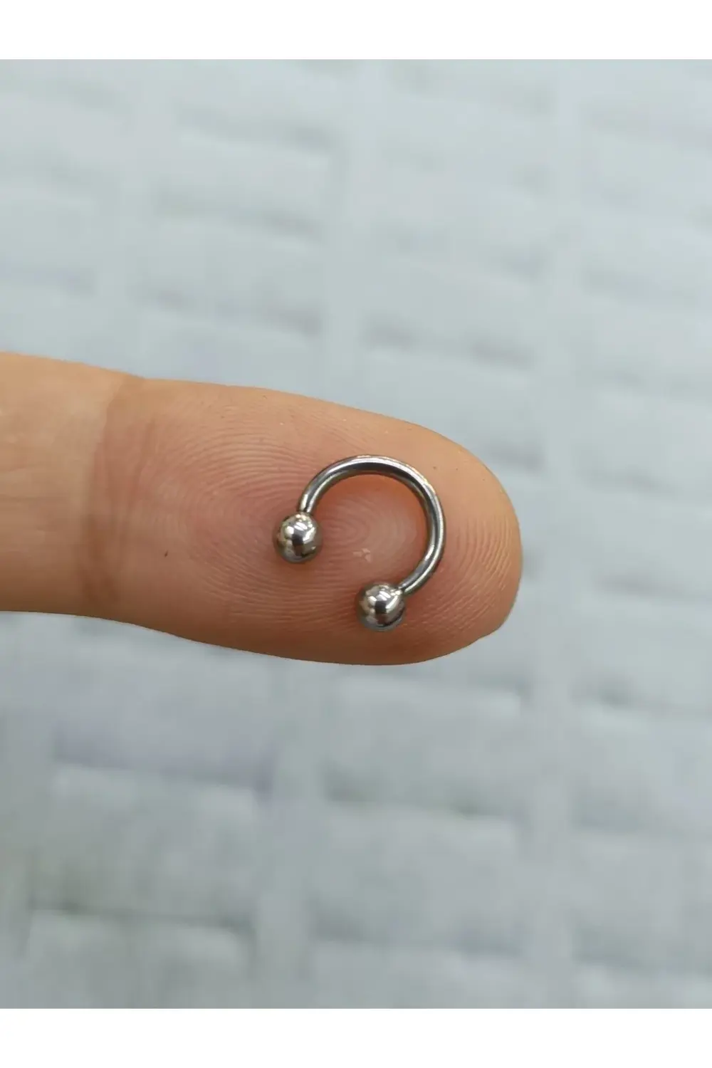 Arescollection Cerrahi Çelik Yarım Halka Kulak,Burun,Kaş,Tragus,Kıkırdak Uyumlu