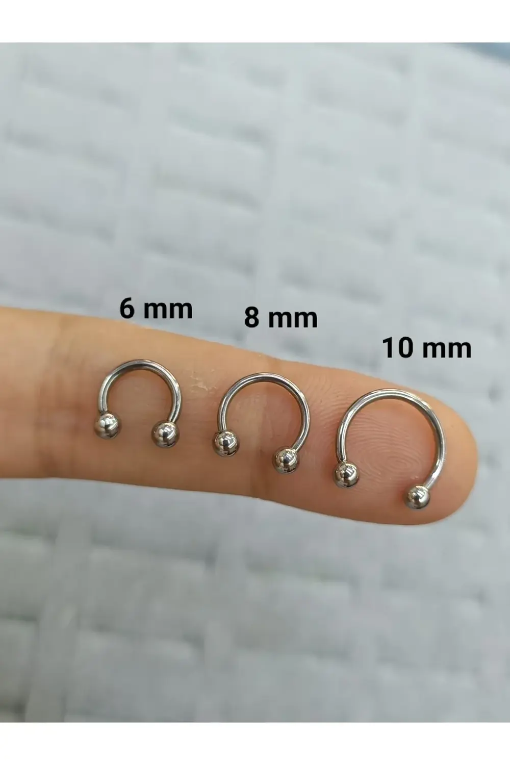 Arescollection Cerrahi Çelik Yarım Halka Kulak,Burun,Kaş,Tragus,Kıkırdak Uyumlu