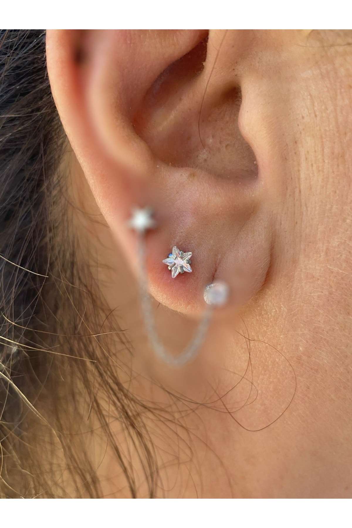 Cerrahi Çelik Yıldız Tek Taş Tragus Helix Piercing Fiyatı, Yorumları ve Özellikleri