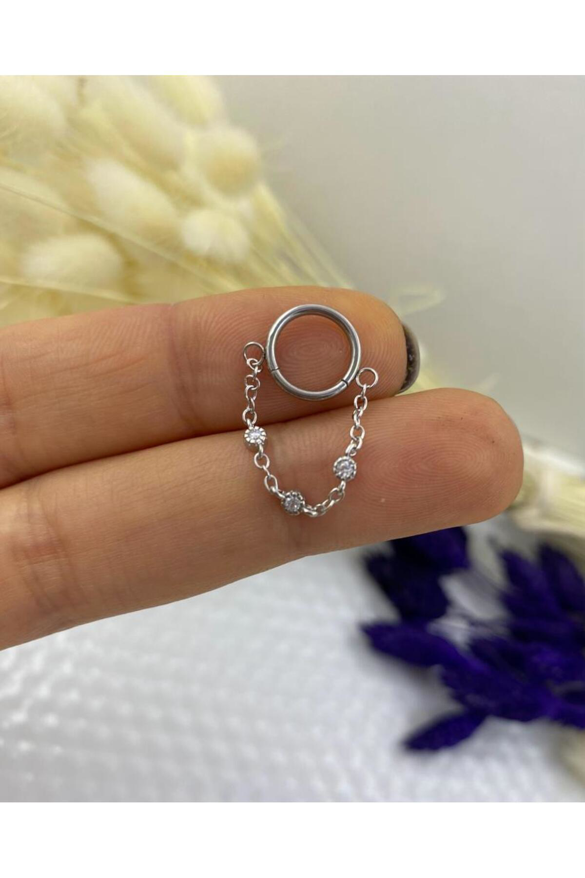 CERRAHİ ÇELİK ZİNCİRLİ HELİX KIKIRDAK DAİTH LOBE SEPTUM UYUMLU ME
