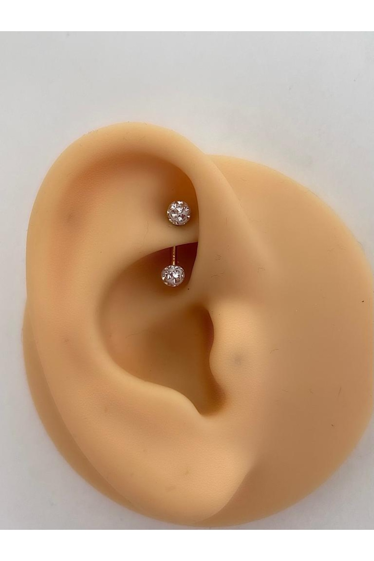 Cerrahi Çelik Zirkon Taşlı Rokk Kaş Kıkırdak Piercingi