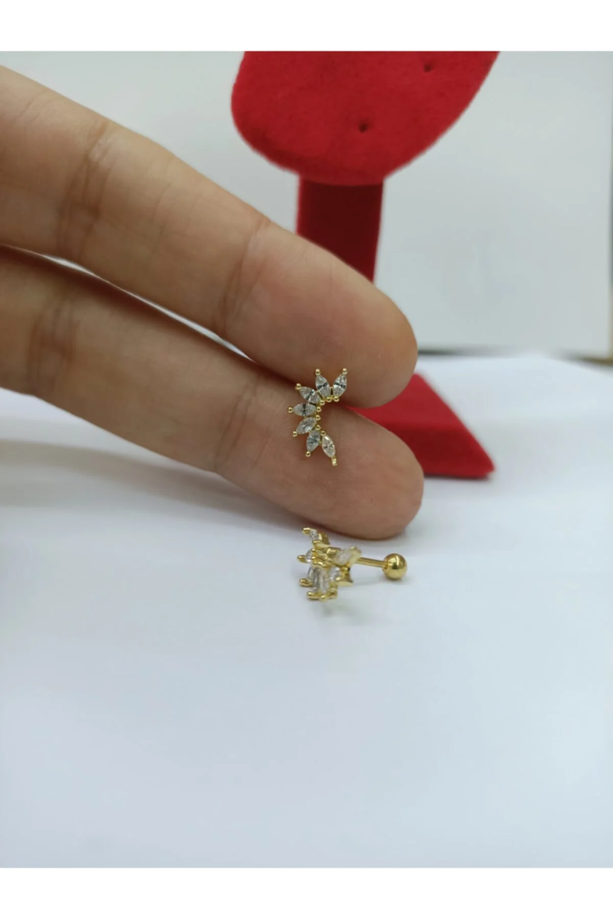 Cerrahi Çelik Zirkon Taşlı Tragus Kıkırdak Piercingi Fiyatı, Yorumları ve Özellikleri