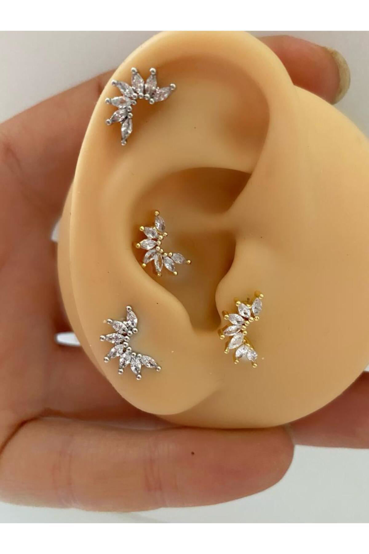 cerrahi çelik zirkontragus helix (kıkırdak) conch kulak memesi ( lobe) uyumlu piercing Fiyatı, Yorumları ve Özellikleri