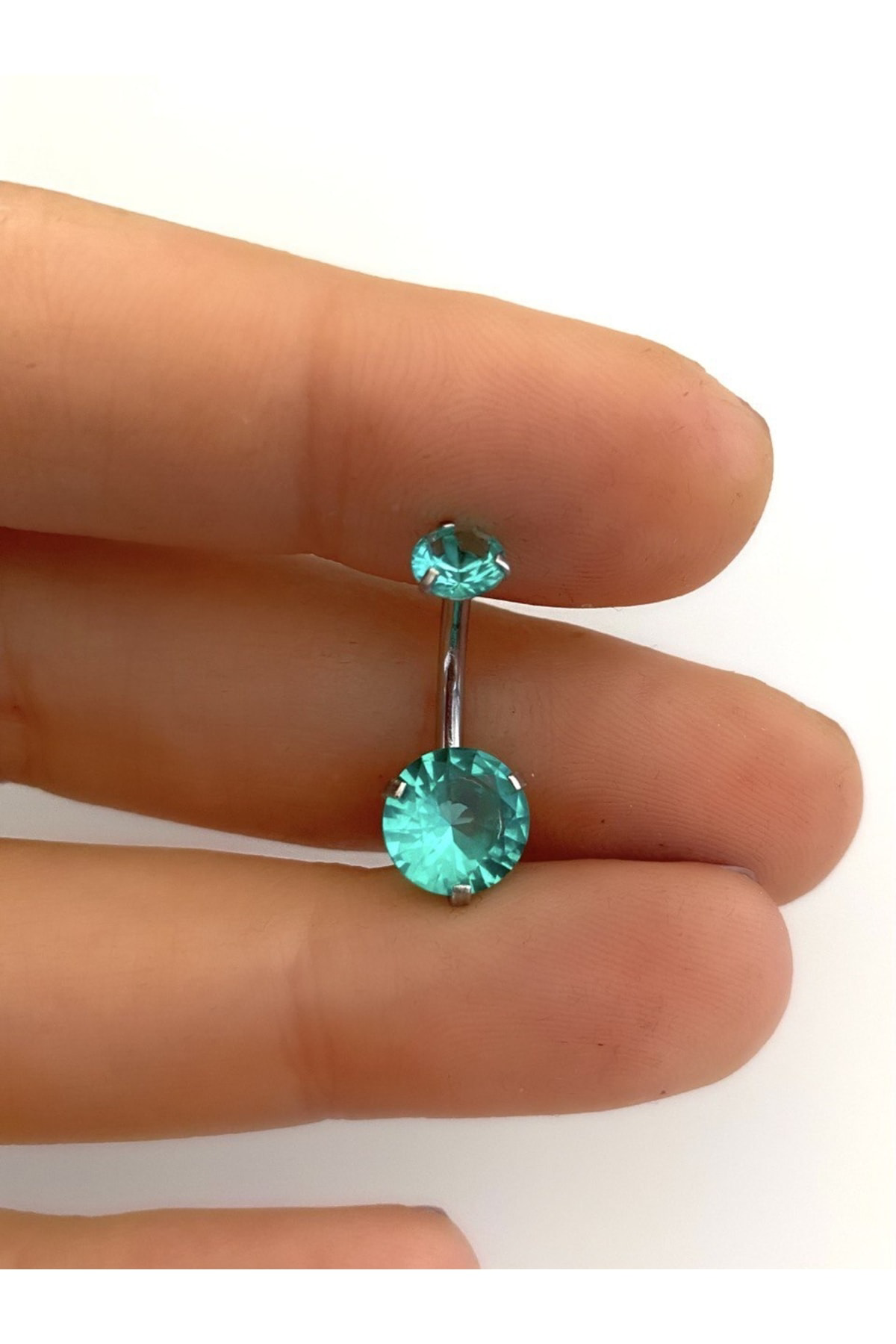 Cerrahi Çelik Zirkon Taşlı Göbek Piercingi Cerrahi Çelik Zirkon Taşlı Göbek Piercingi
